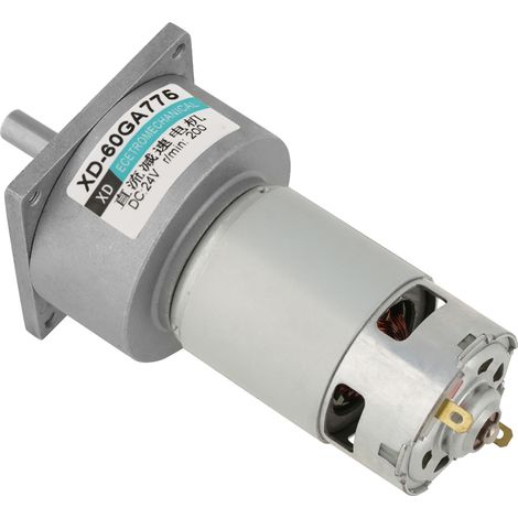 Mikro-gleichstrommotor Mit 35 W Leistung Und Metallgetriebe, Drehzahl Im Uhrzeigersinn/gegen Den Uhrzeigersinn Einstellbar (24 V, 200 U/min)