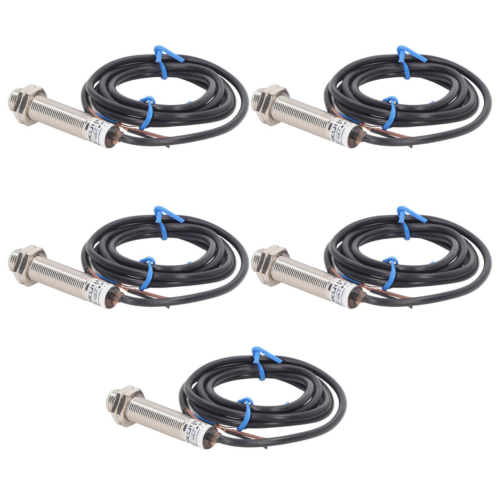 M12 Npn No Induktiver Näherungssensor (5 Stück), 2 Mm Berührungslose Erfassung, 6–36 V Dc