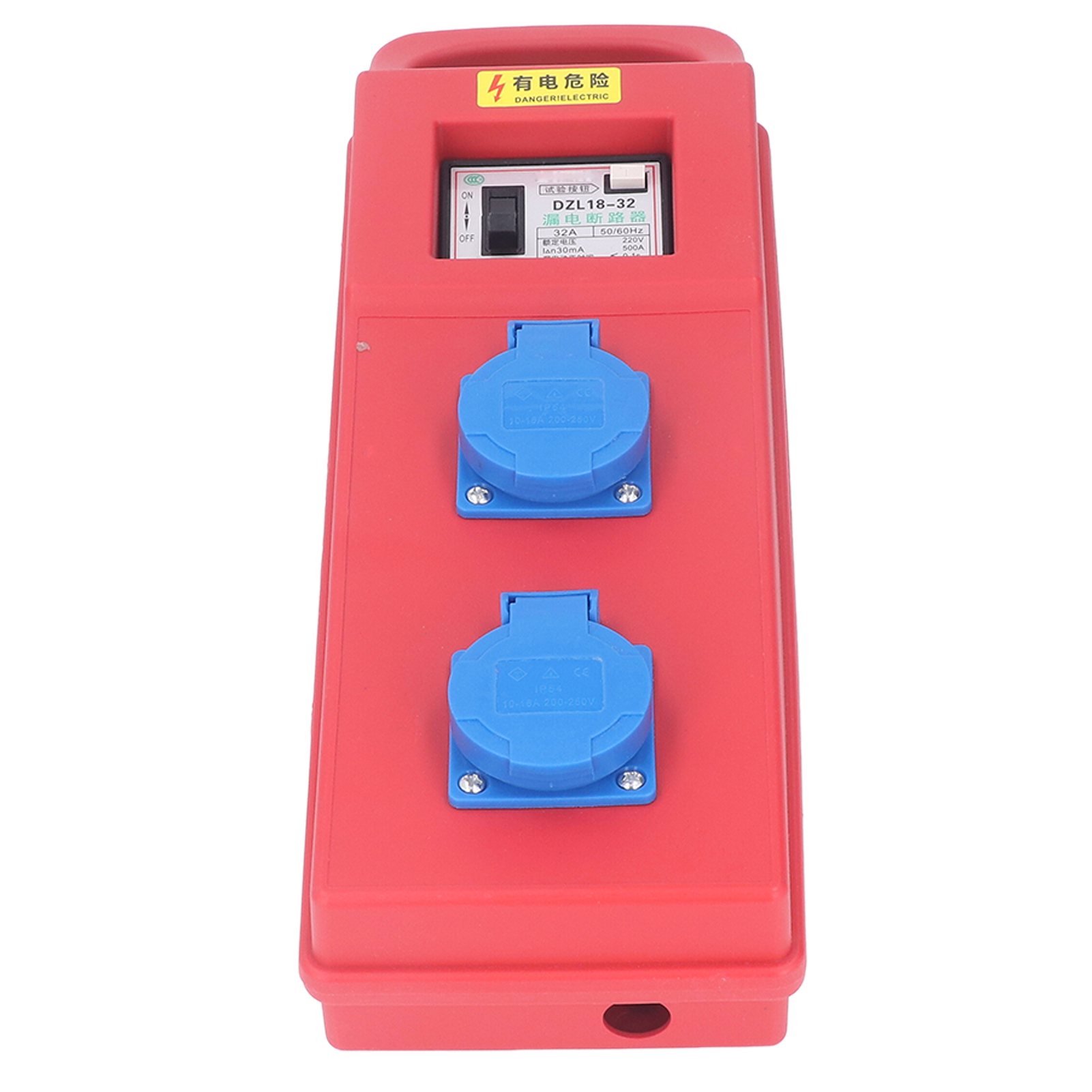 Wasserdichter Stromverteiler Mit 2 Steckdosen, Kompakter Tragekoffer, 200–250 V
