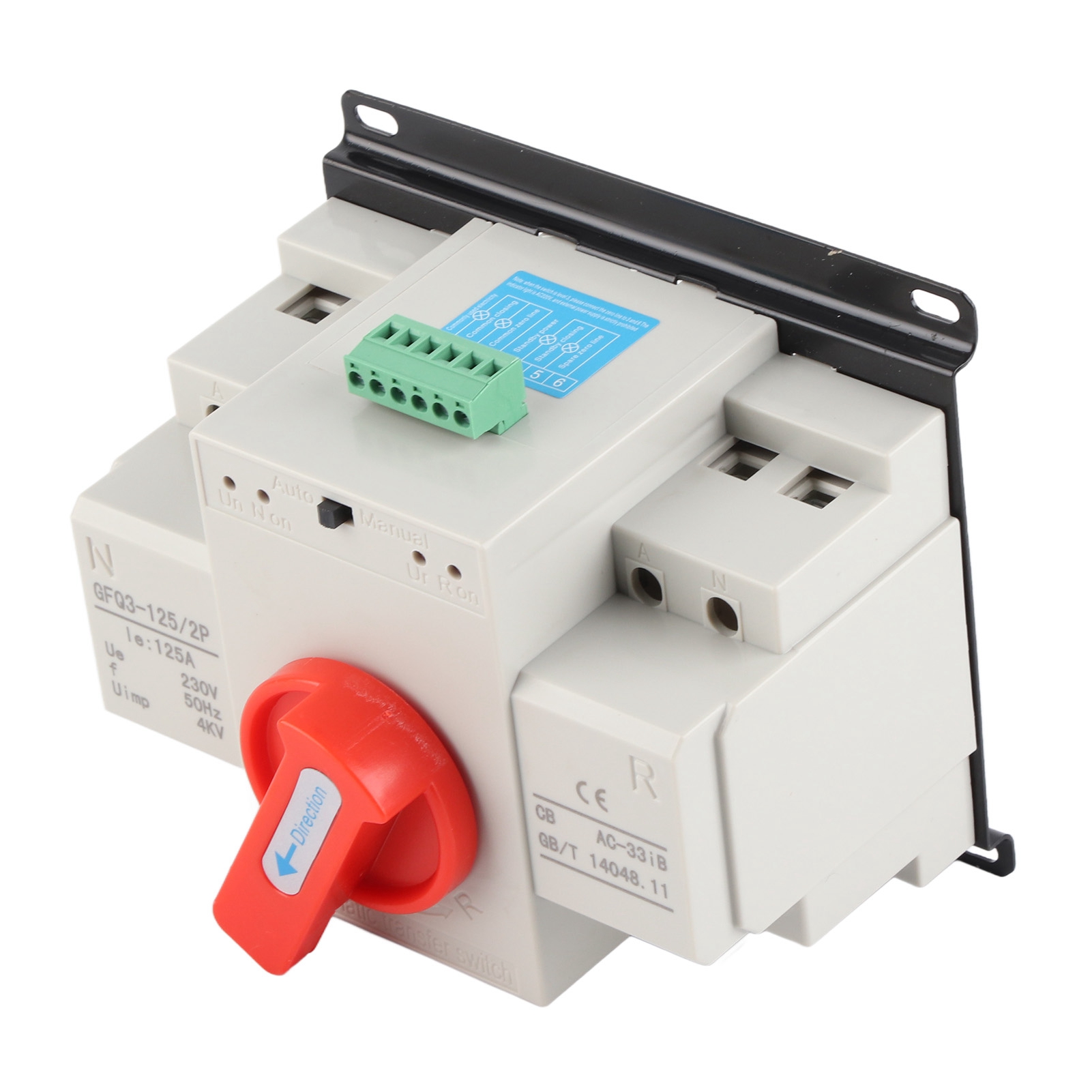 Automatischer Umschalter Ats 2p 125a 230v Ac, Dual-stromversorgung Mit Generator Und Wechselrichter