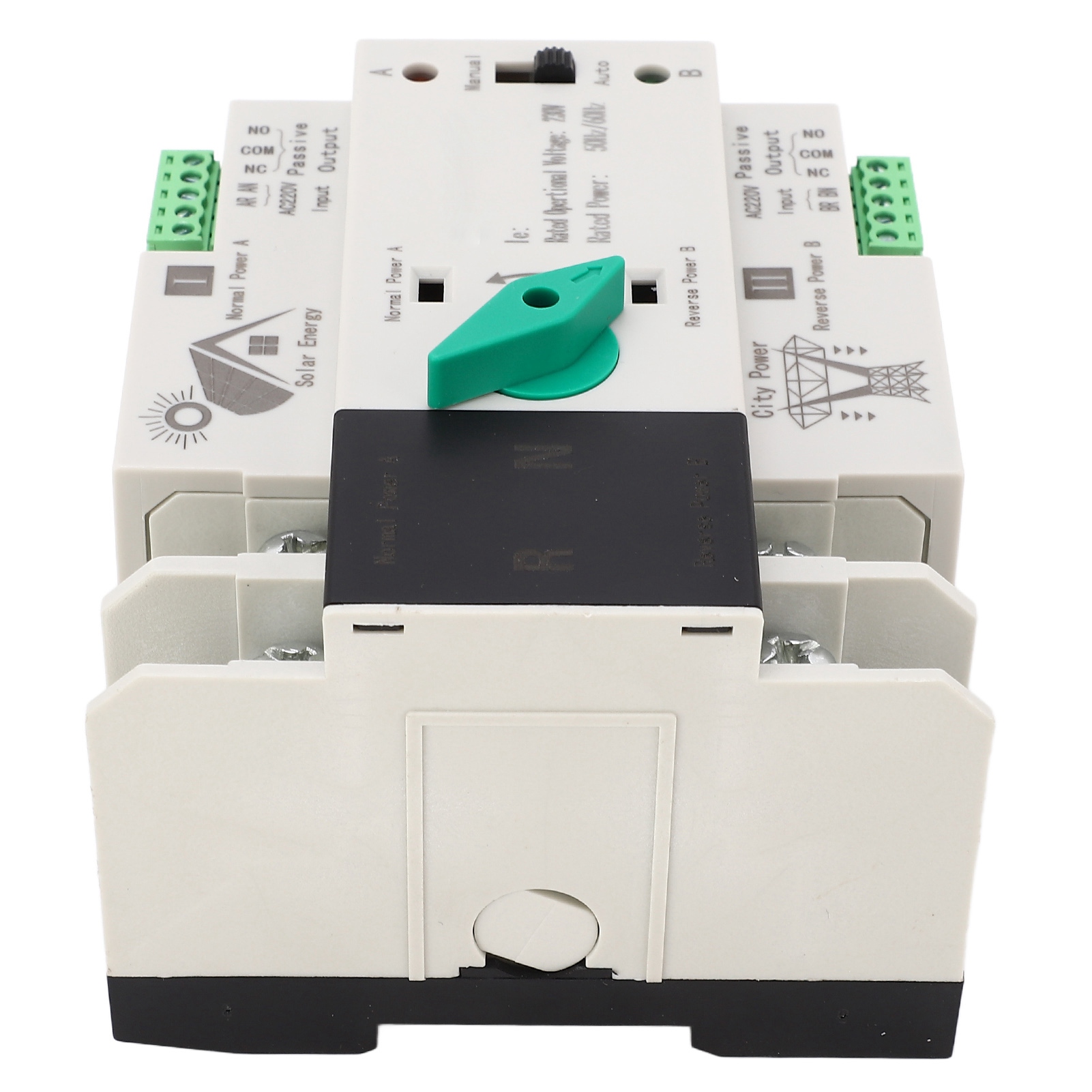 Automatischer Umschalter Mit Dualer Stromversorgung, 2-polig, Schnelle Millisekunden-schaltung, Timer-steuerung, Ac 230 V, 50/60 Hz, Photovoltaik Zu Netz, 80 A