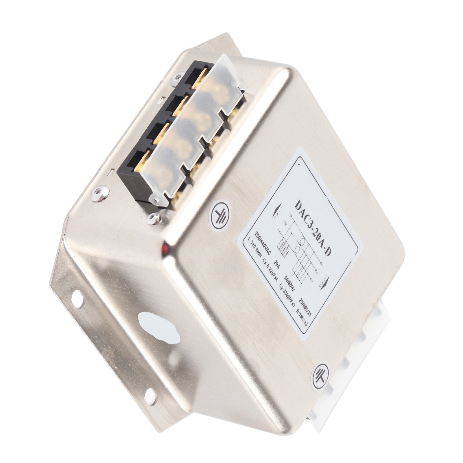 Dreiphasen-dreileiterfilter Für Stromleitungen Und Elektronische Bauteile, Wechselstrom 250/440 V, 50/60 Hz, 20 A