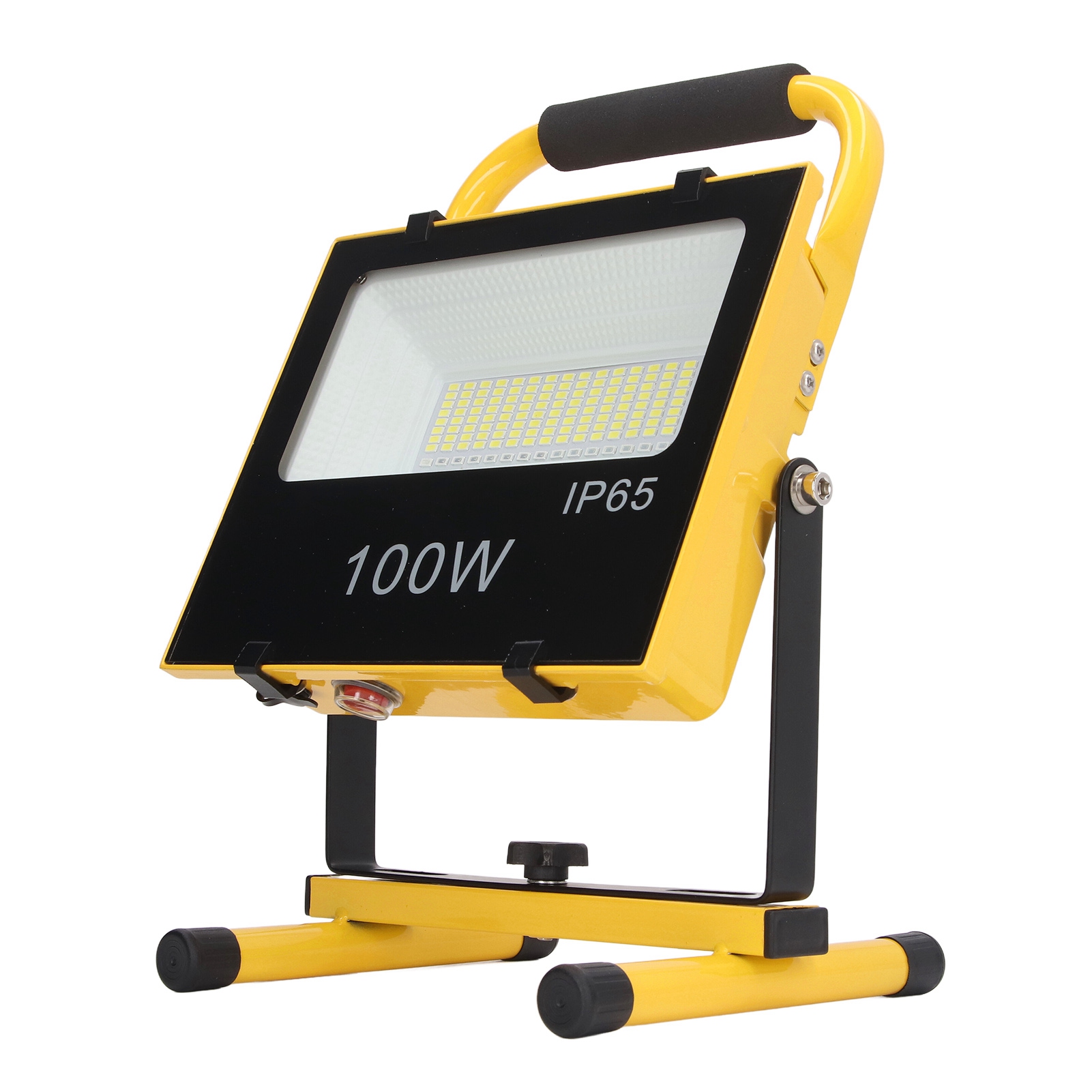 100 W, 9000 Lm, 6500 K, Ip65 Wasserdicht, Wiederaufladbare Led-außenleuchte, Tragbarer Fluter Mit 100–240 V Eu-stecker