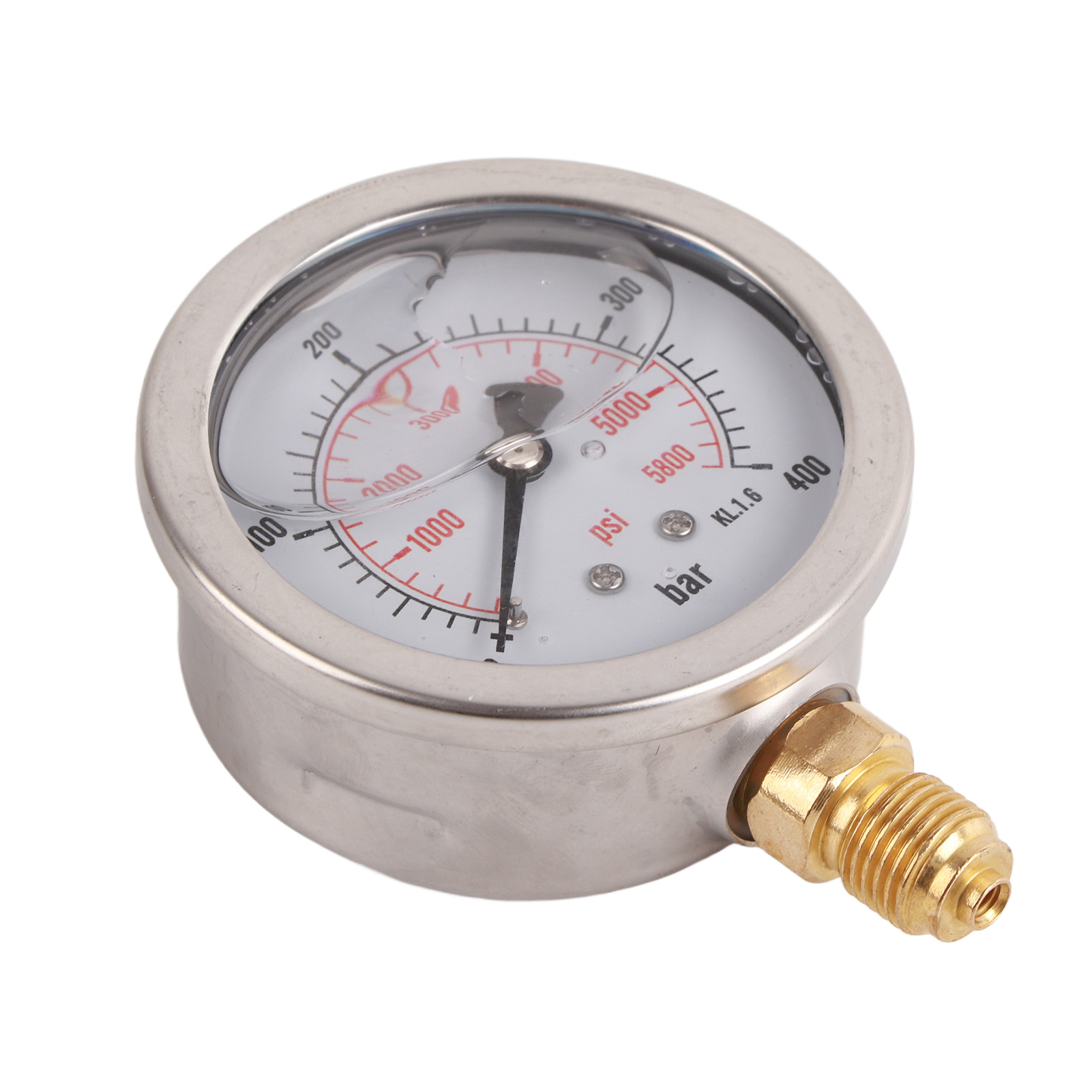 M16x2-bsp1/4 Hydraulik-steueranschluss Mit Manometer (0–400 Bar / 6000 Psi), 1,5 M Schlauch
