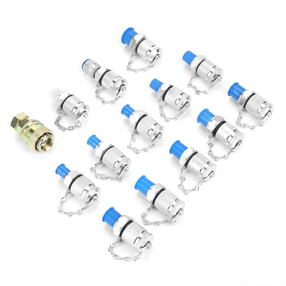 Satz Mit 14 Hydraulischen Druckregelungsadaptern Für Hydrauliksysteme