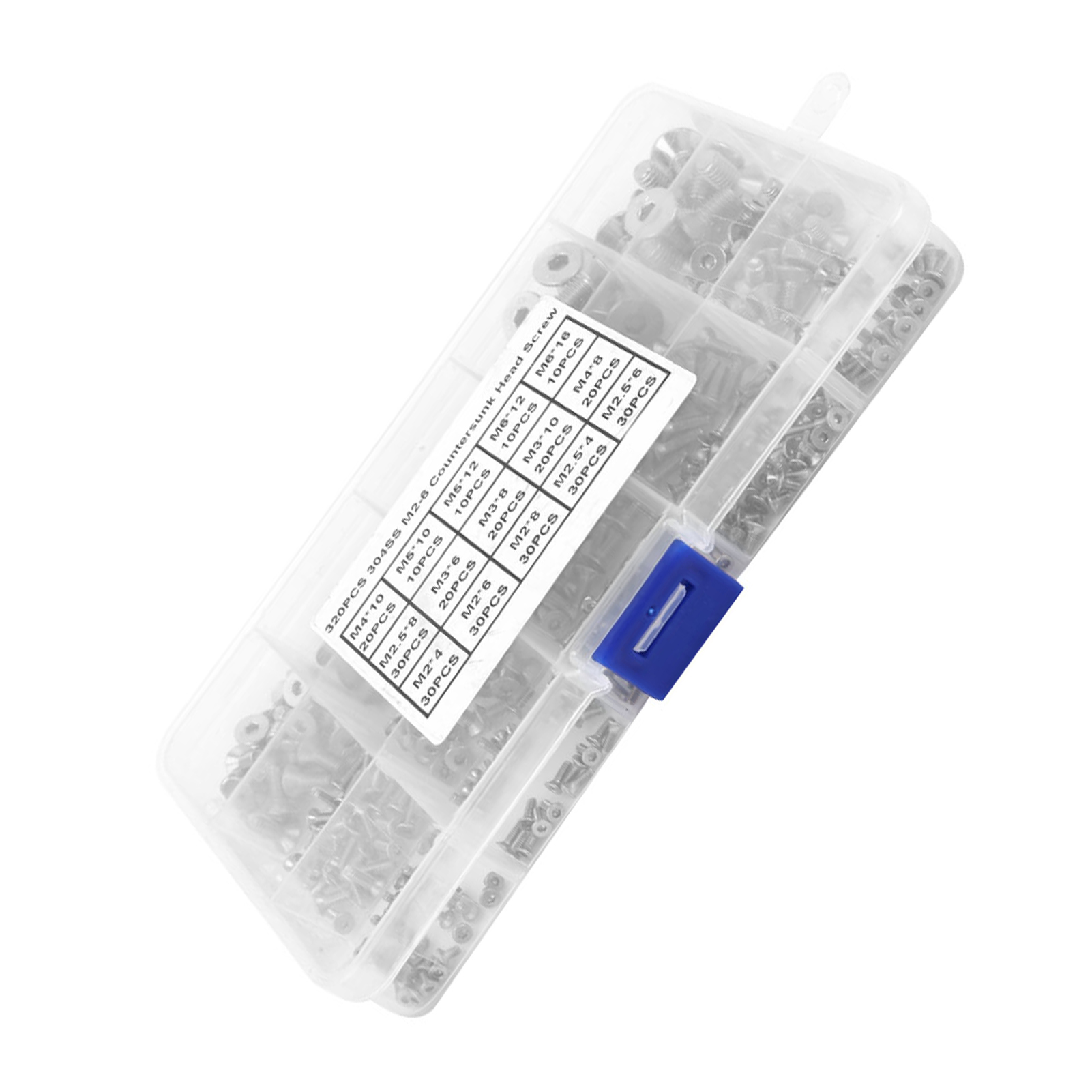 Packung Mit 320 M2-m6 Edelstahl-innensechskantschrauben Ss304, Komplettes Schraubensortiment