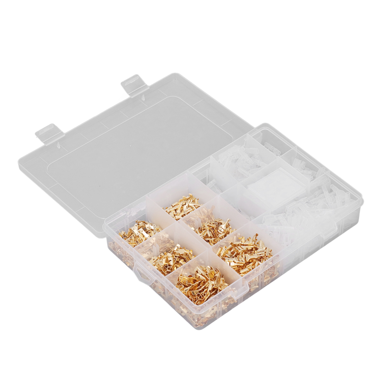 900-teiliges Set Mit 2,8 Mm, 4,8 Mm Und 6,3 Mm Flachsteckern (männlich Und Weiblich), Isolierten Crimpverbindern Mit Schrumpfschlauch