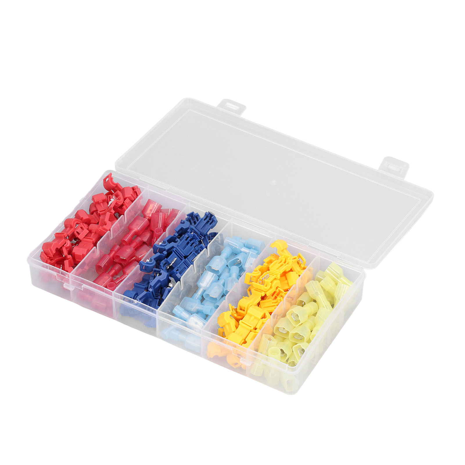 Schnellabisolierbare T-steckverbinder, Crimp-flachstecker-set, Isoliert, Mehrzweck-sortiment