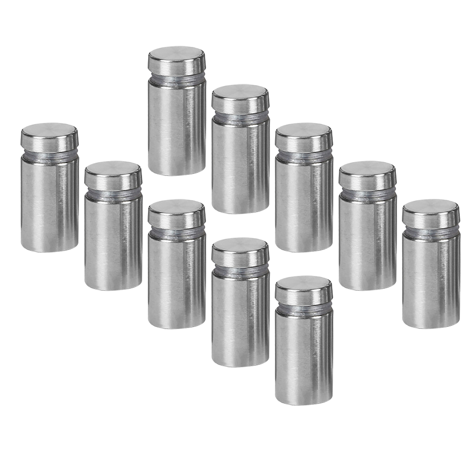 Packung Mit Zylindrischen Schrauben Für Paneele, Edelstahl-glasnagelset, Korrosions- Und Kratzfest, Distanzstopfen, 50-teiliges Set.