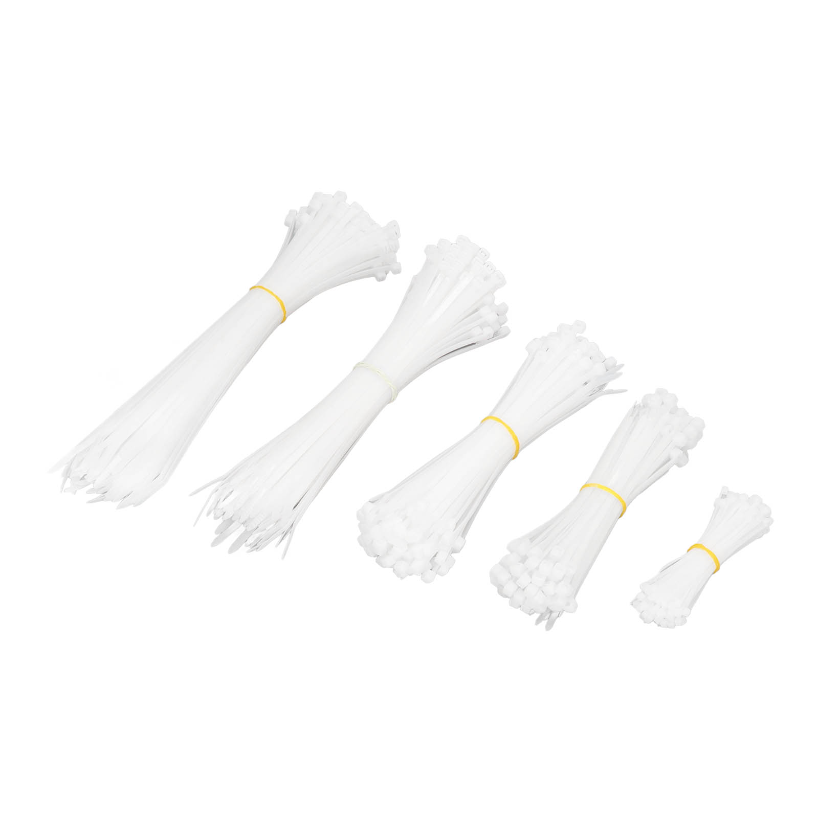 Packung Mit 600 Selbstsichernden Nylon-kabelbindern, Verschiedene Größen (4-6-8-10-12 Zoll), Kabelmanagement, Crimpzange