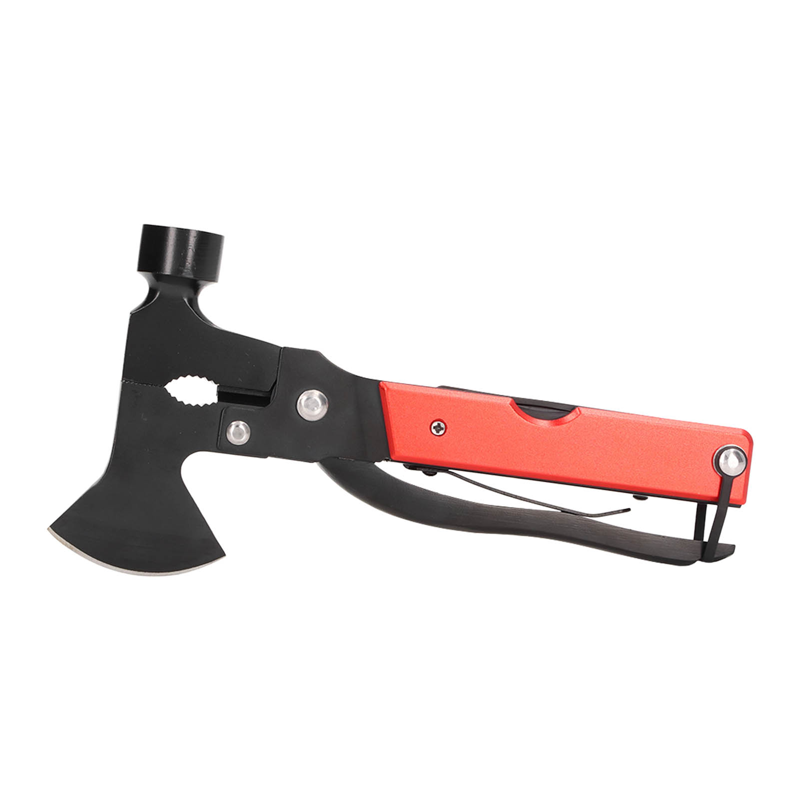 16-in-1 Multifunktionsset, Tragbarer Edelstahlhammer, Axt, Messer, Zange, Campingwerkzeug Mit Sicherheitsverriegelung