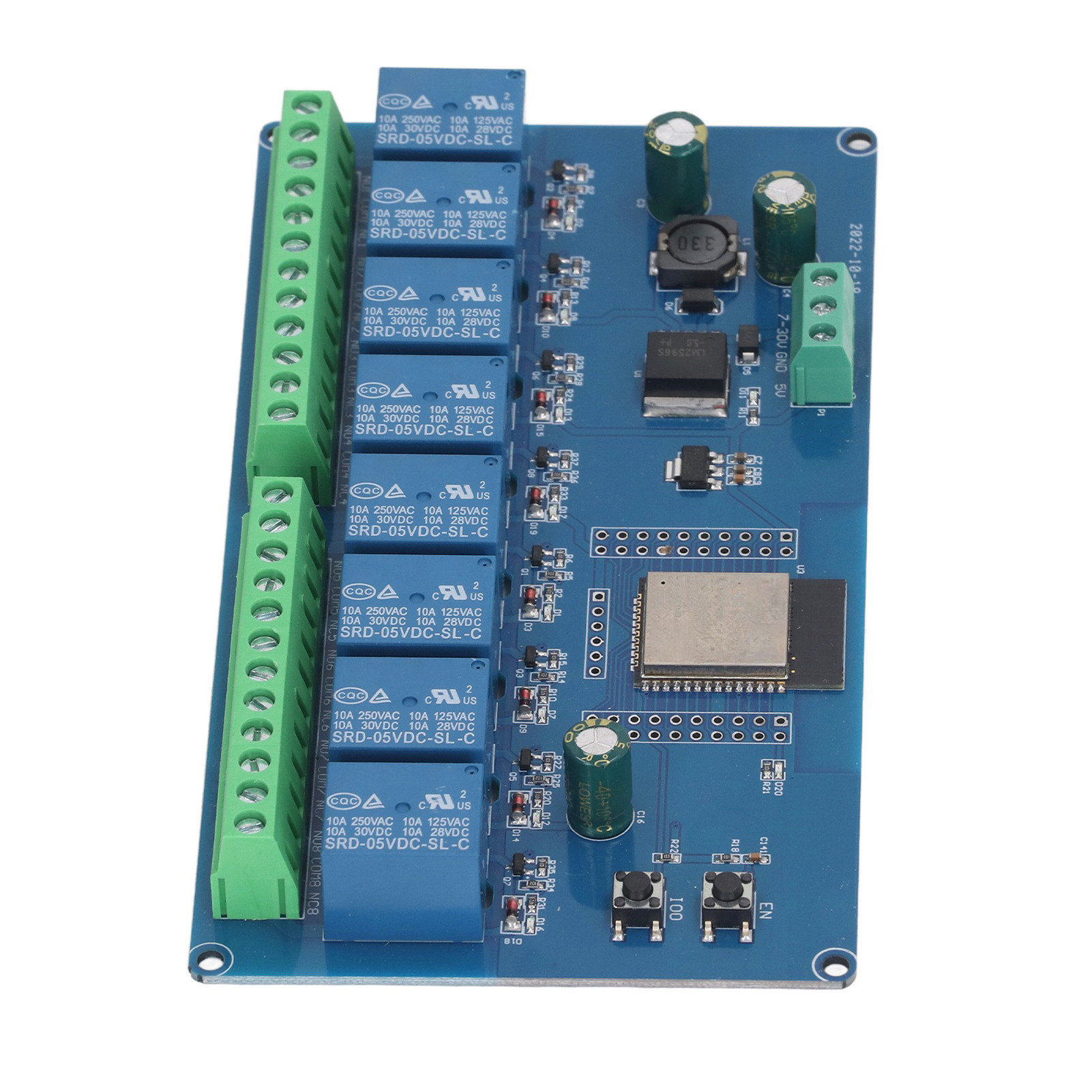 Esp32 Wifi Ble 8-kanal-relaismodul Wroom-32e Entwicklungsboard, Drahtlose Steuerung, 5-30v Dc