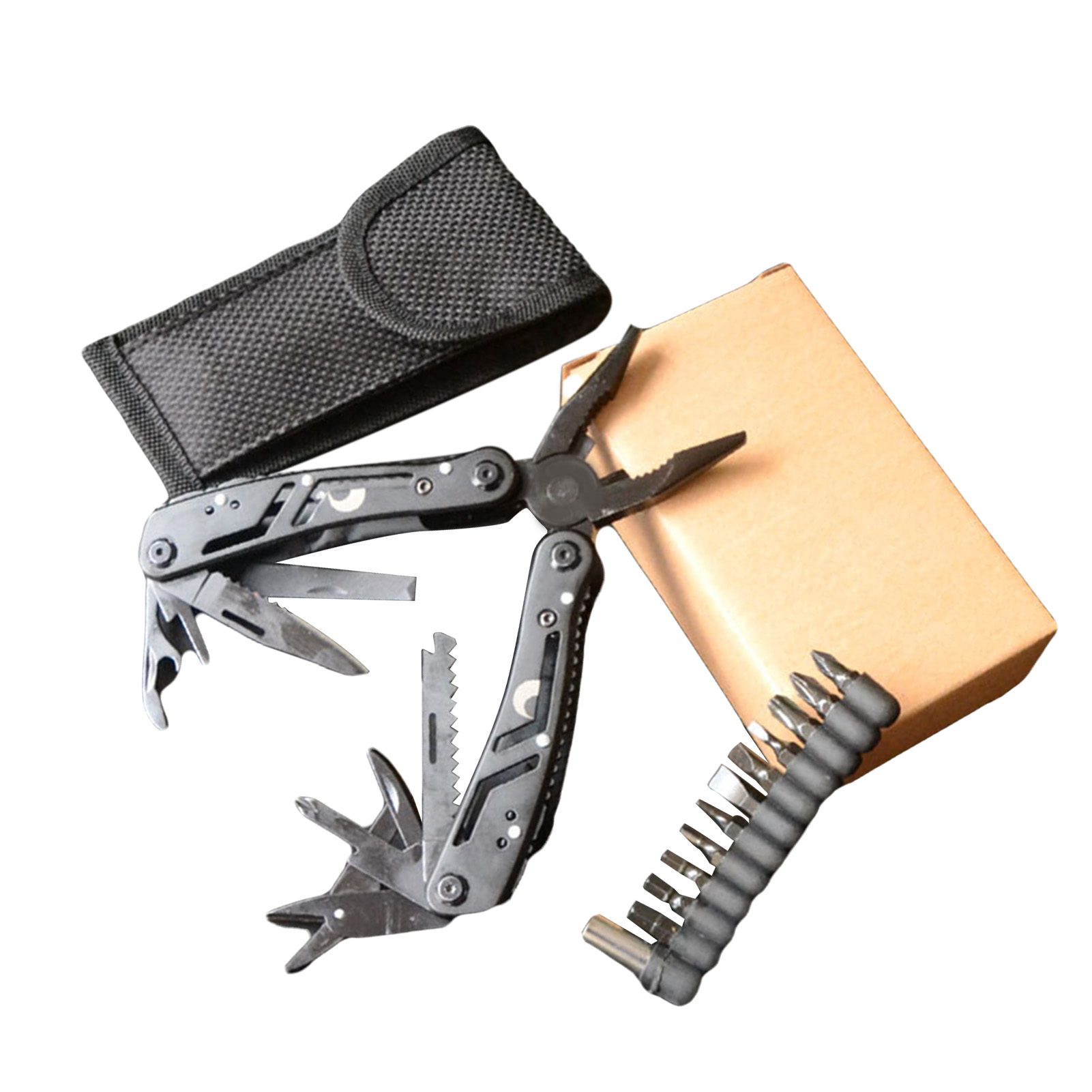 Multitool Im Taschenformat: Messer, Schraubendreher, Feile, Flaschenöffner, Säge Für Outdoor-camping