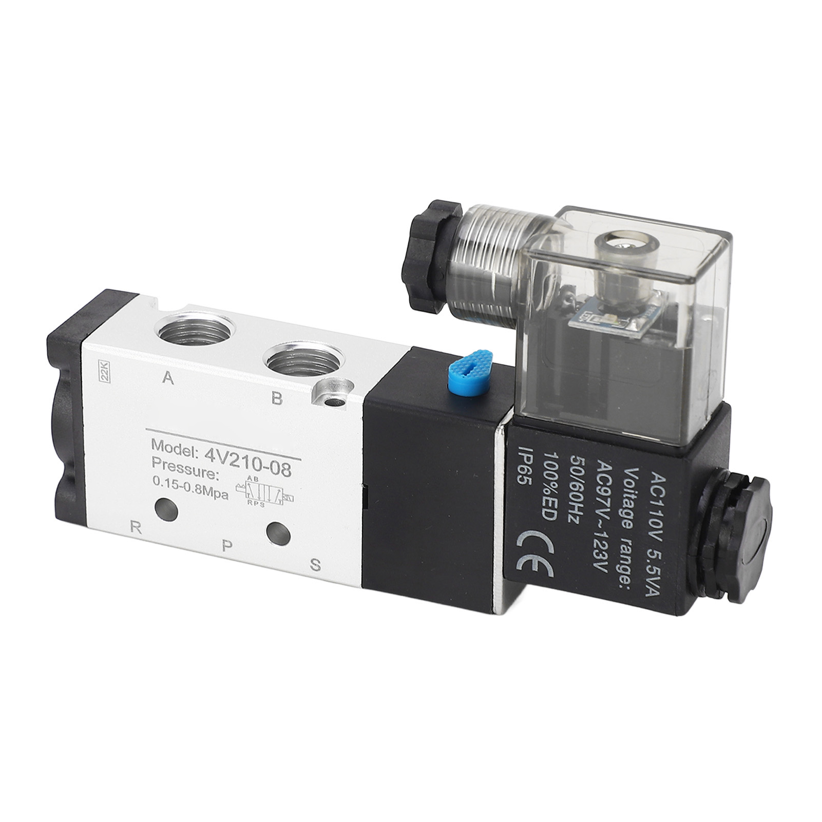 4v210-08 2-positionen 5-wege-pneumatik-magnetventil, Umkehrventil Für Zylinder, Ac110v-luftventil