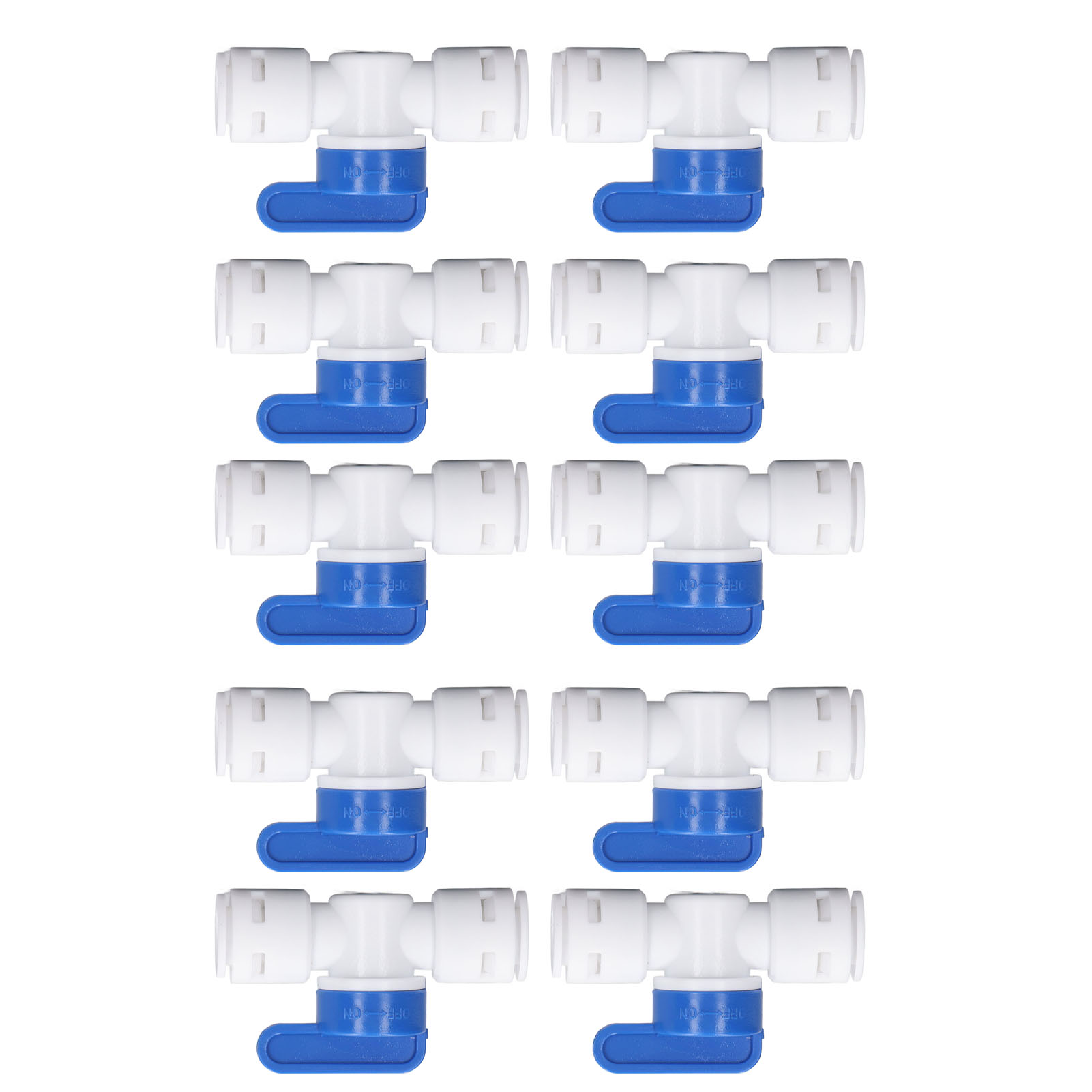 Packung Mit 10 Inline-absperrkugelhähnen, 1/4-zoll-schnellkupplungen Aus Kunststoff, Für Schläuche Und Rohre Von Umkehrosmose-wasseraufbereitungsanlagen.