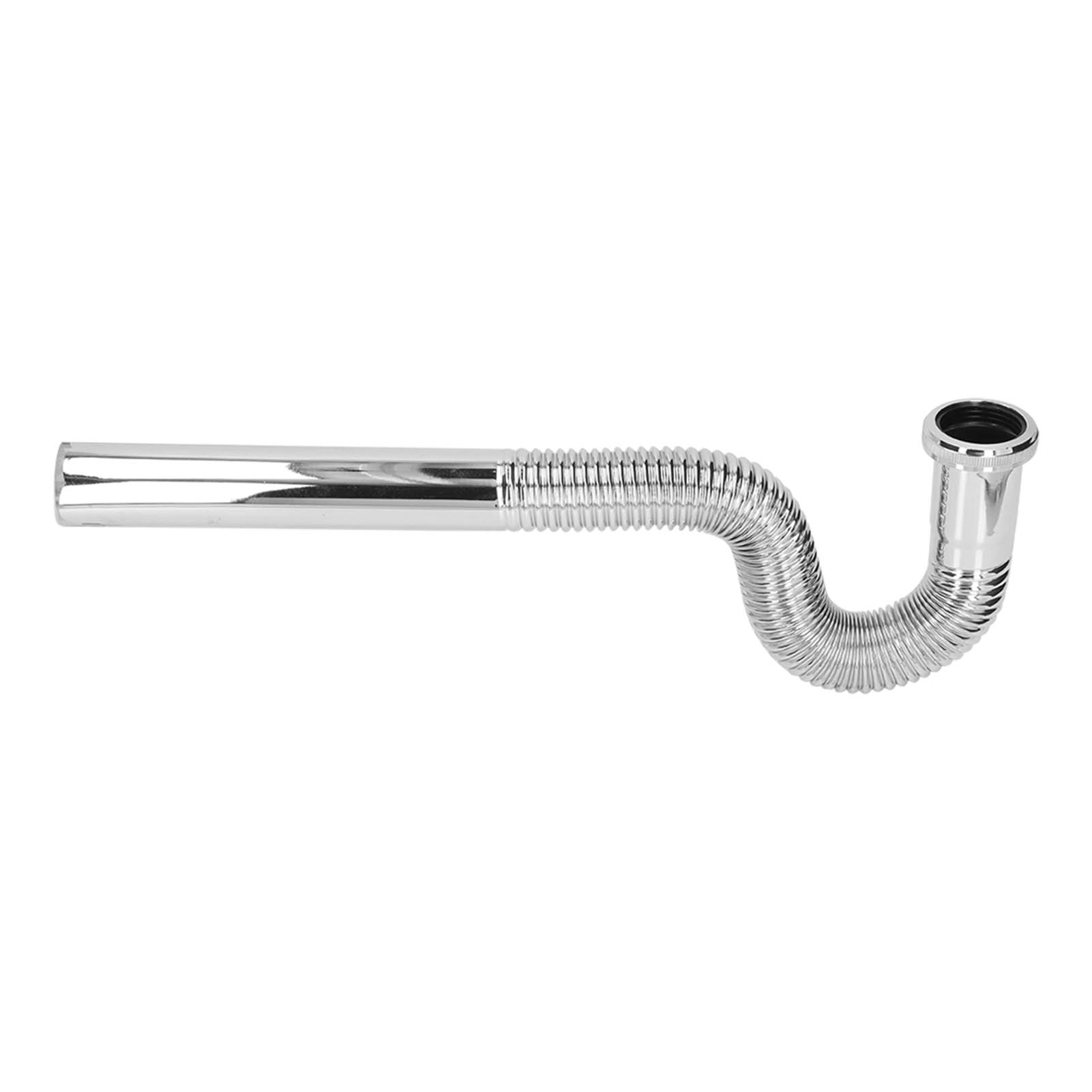 Flexibler, Gewellter, Dekorativer Und Geruchshemmender Abflussschlauch Aus Messing Für Waschbecken Im Badezimmer, G1-1/4 Zoll