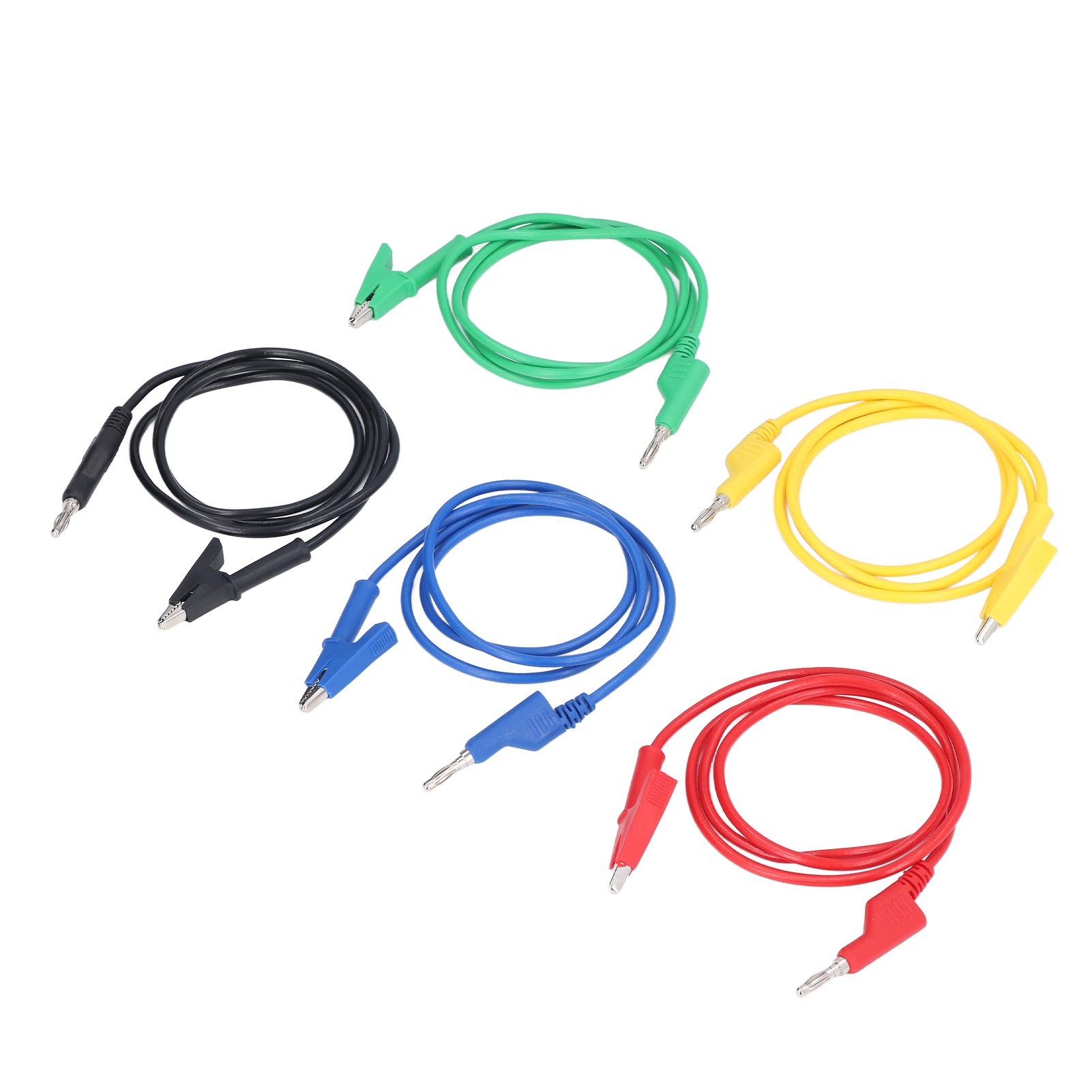 Packung Mit 5 Multimeter-messleitungen, Bananenstecker Auf Krokodilklemme, Elektrisches Messkabel Jt70054-1