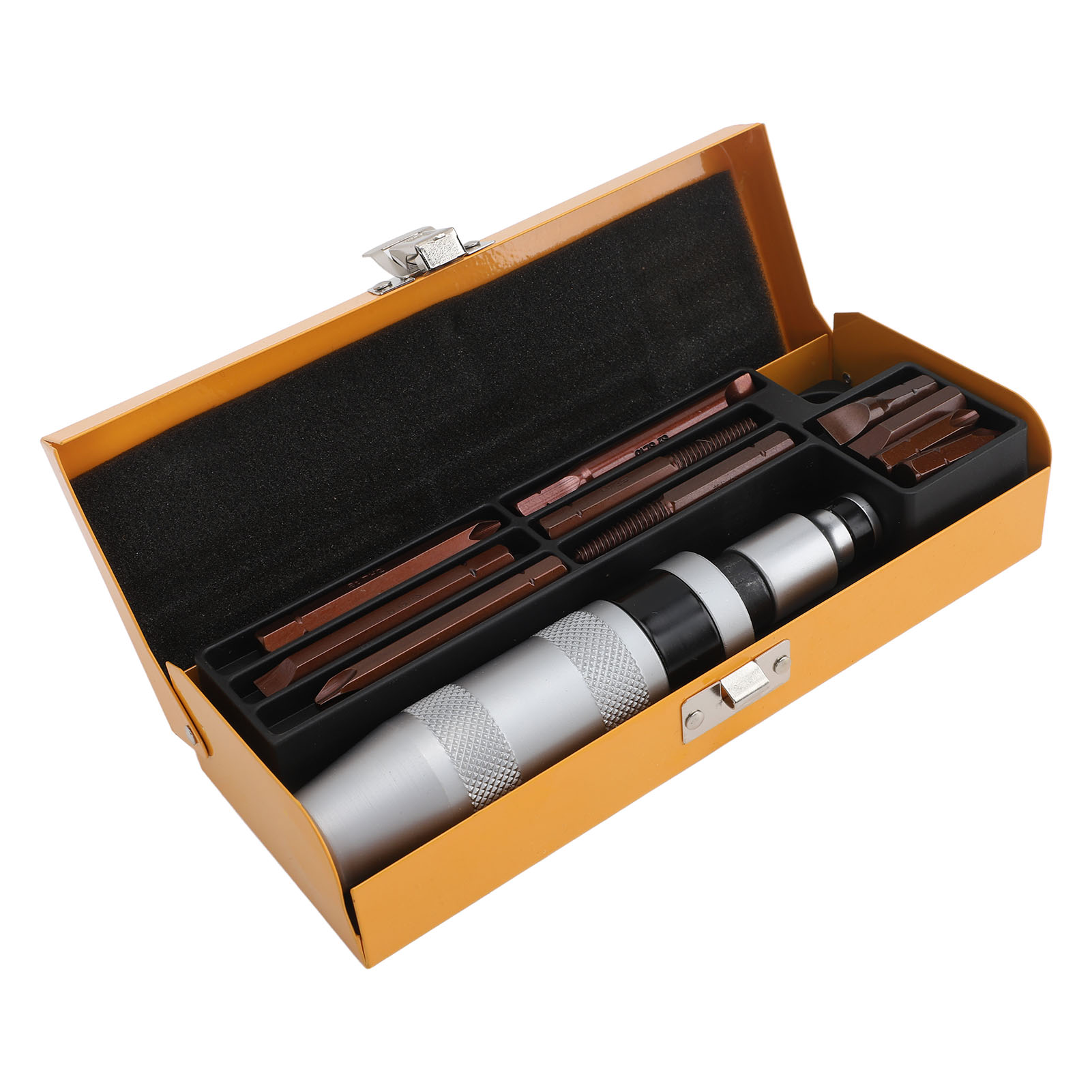 Crv 12-teiliges Schlagschrauber-set, Handwerkerset Mit Griff, Schraubenausdreher Und Aufbewahrungskoffer