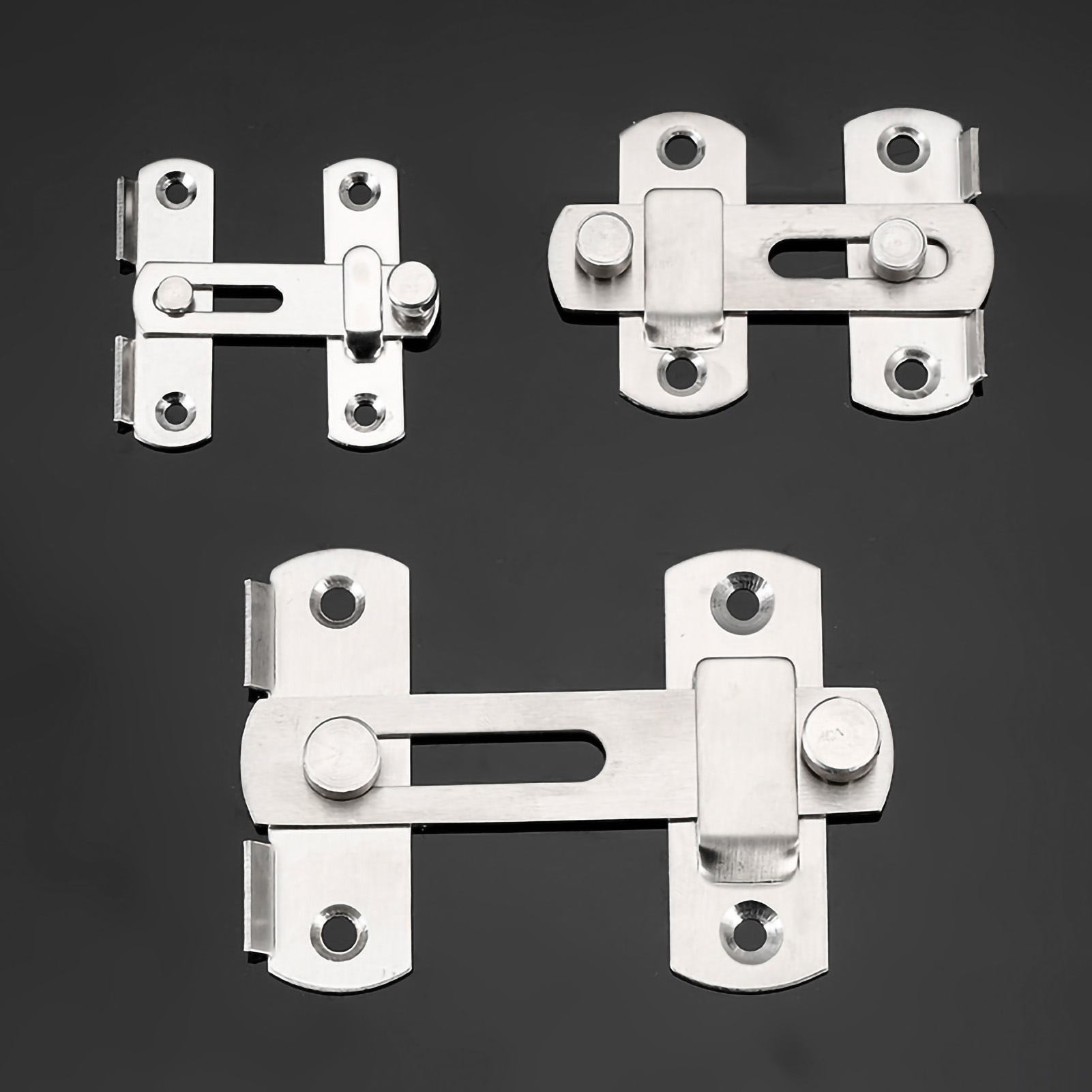 Türschloss Aus Edelstahl, Sicherheits-schieberiegel, 24-teiliges Set, Für Haustiertüren, Fenster, Schränke, 7,6 Cm (3 Zoll)