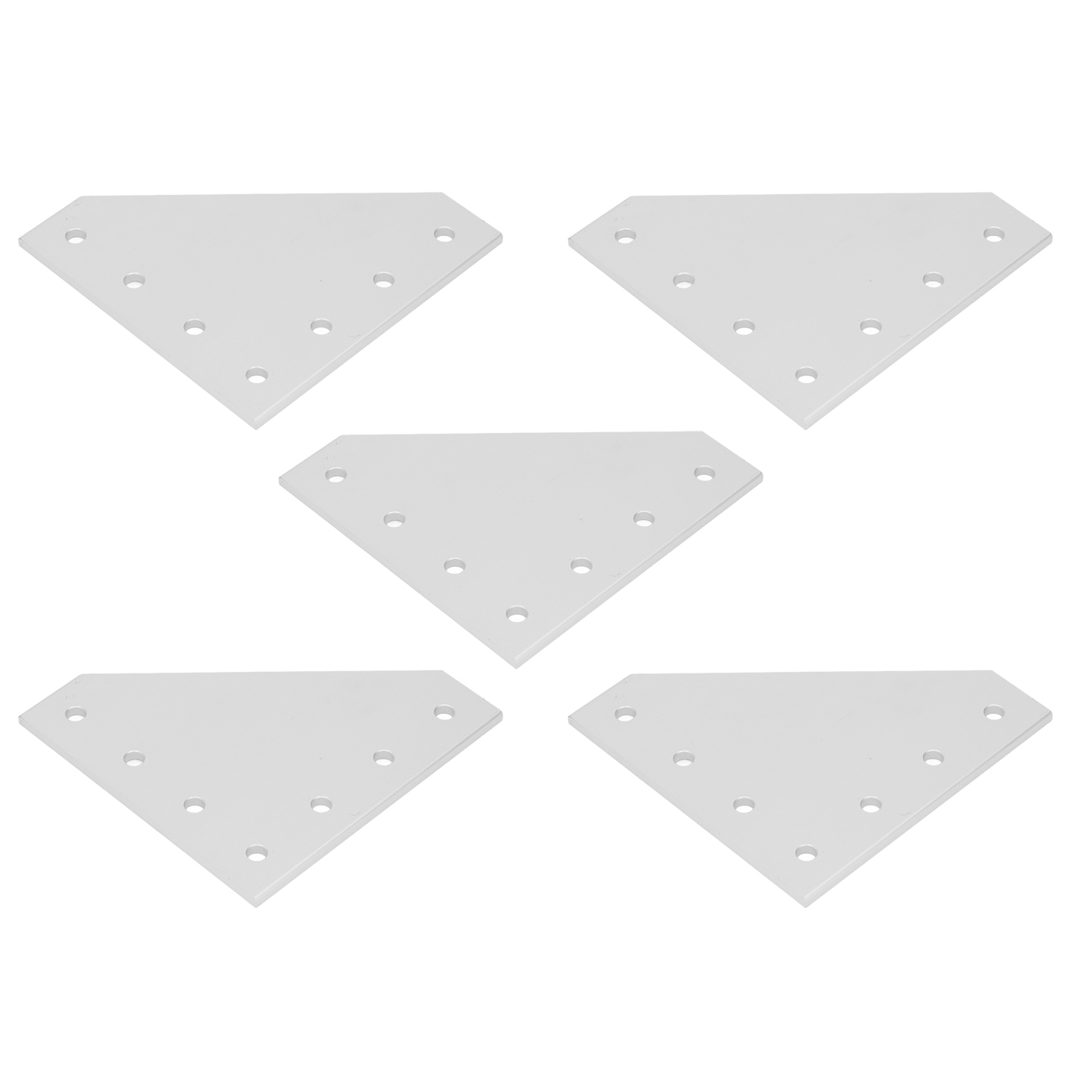 Verstärkte Aluminium-befestigungshalterung Mit 7 Löchern, Oxidierte Silberoberfläche, Montageplatte Für 4040l-profil, 5er-packung