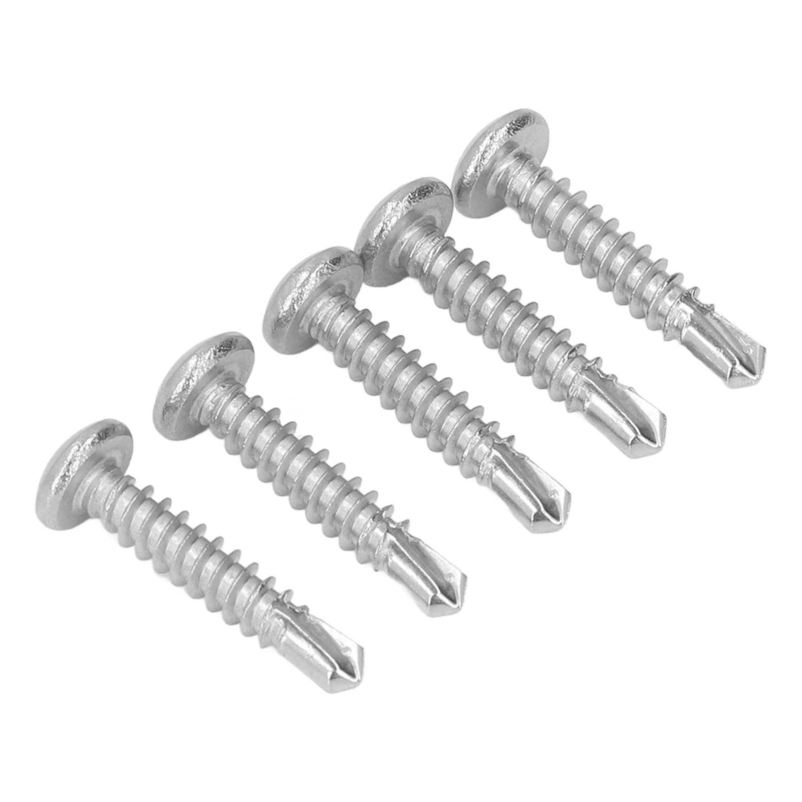 100-teiliges Set M4,8 X 25 Mm Rundkopf-bohrschrauben Aus Edelstahl 304 Zur Holzbefestigung