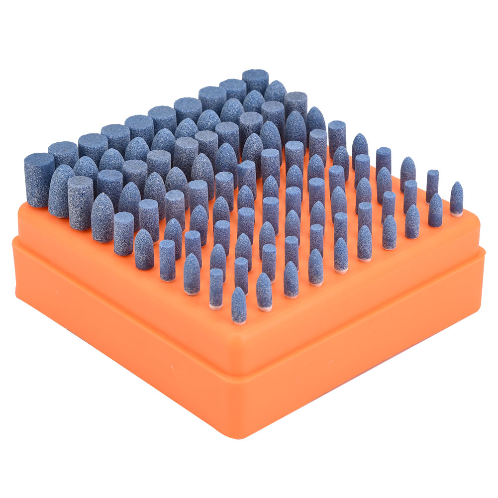 100 Stück Schleifscheiben, Polierköpfe, Schleifbohrer Für Tischschleifmaschinen, Blauer Schaft, Durchmesser 3 Mm