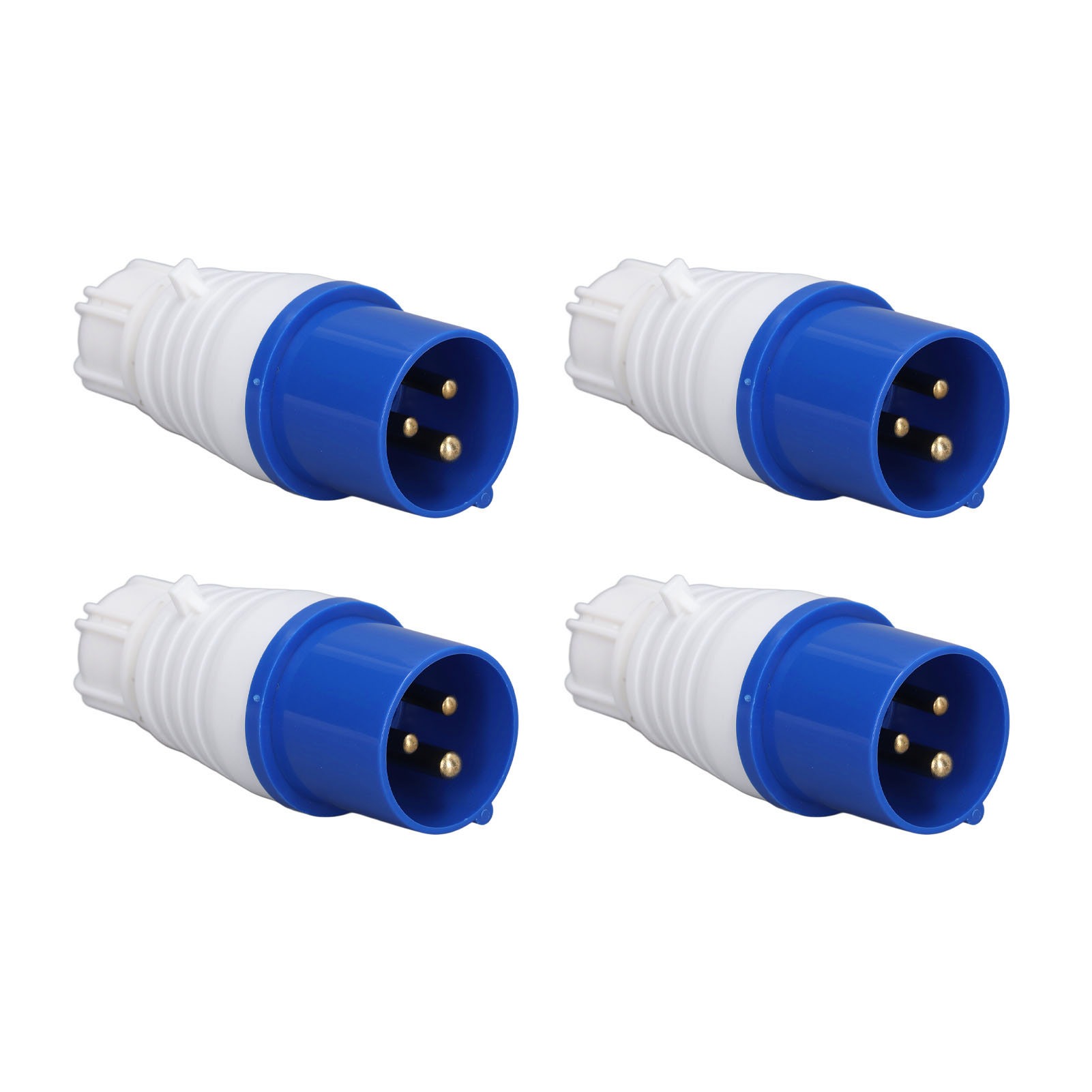 4er-pack Dreiphasige Industriesteckdosen, 16 A, Ip44 Wasserdicht, Aus Pp Und Messing, 220–250 V