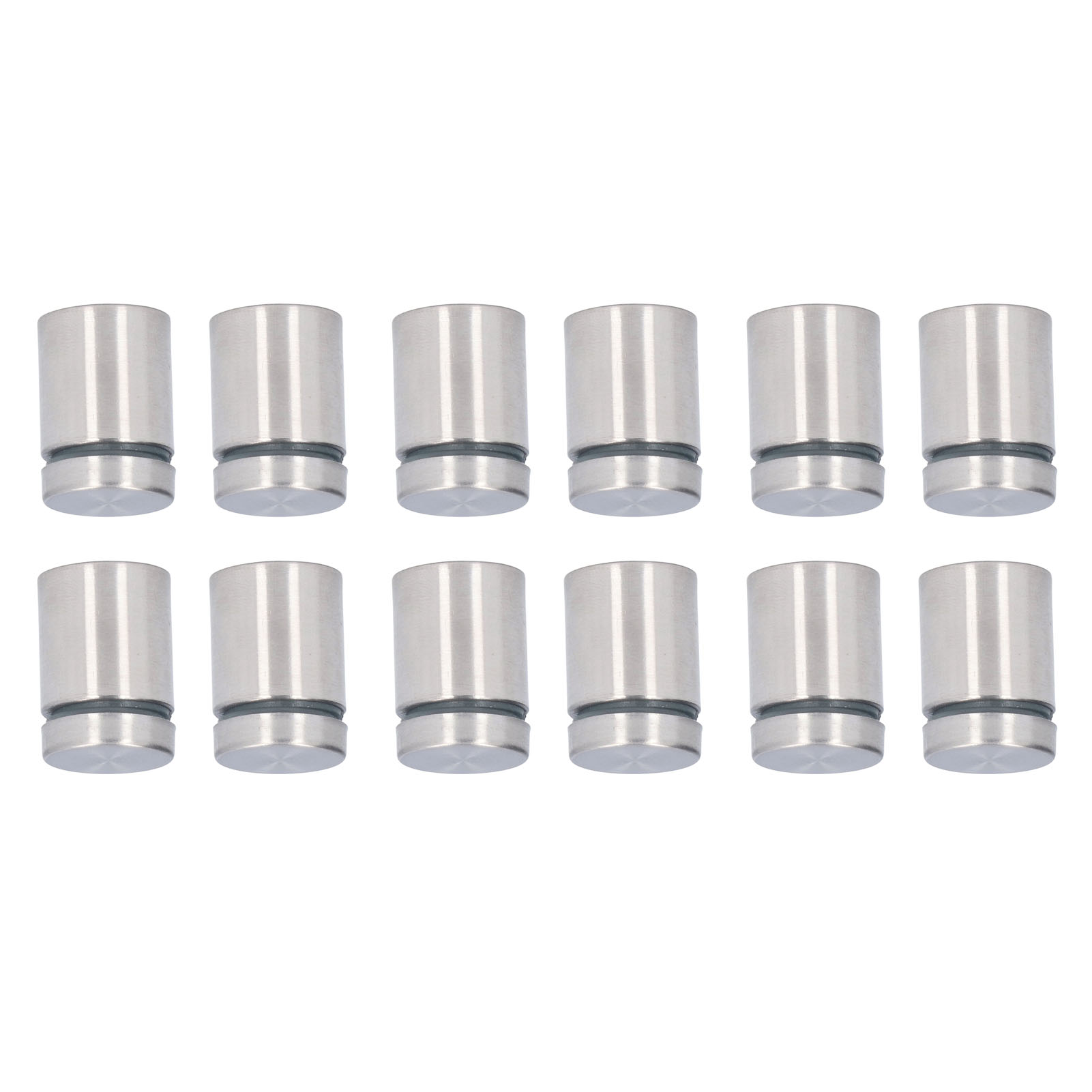 Set Mit 12 Edelstahl-abstandsschrauben 19x25mm Wandmontage-set Für Werbung