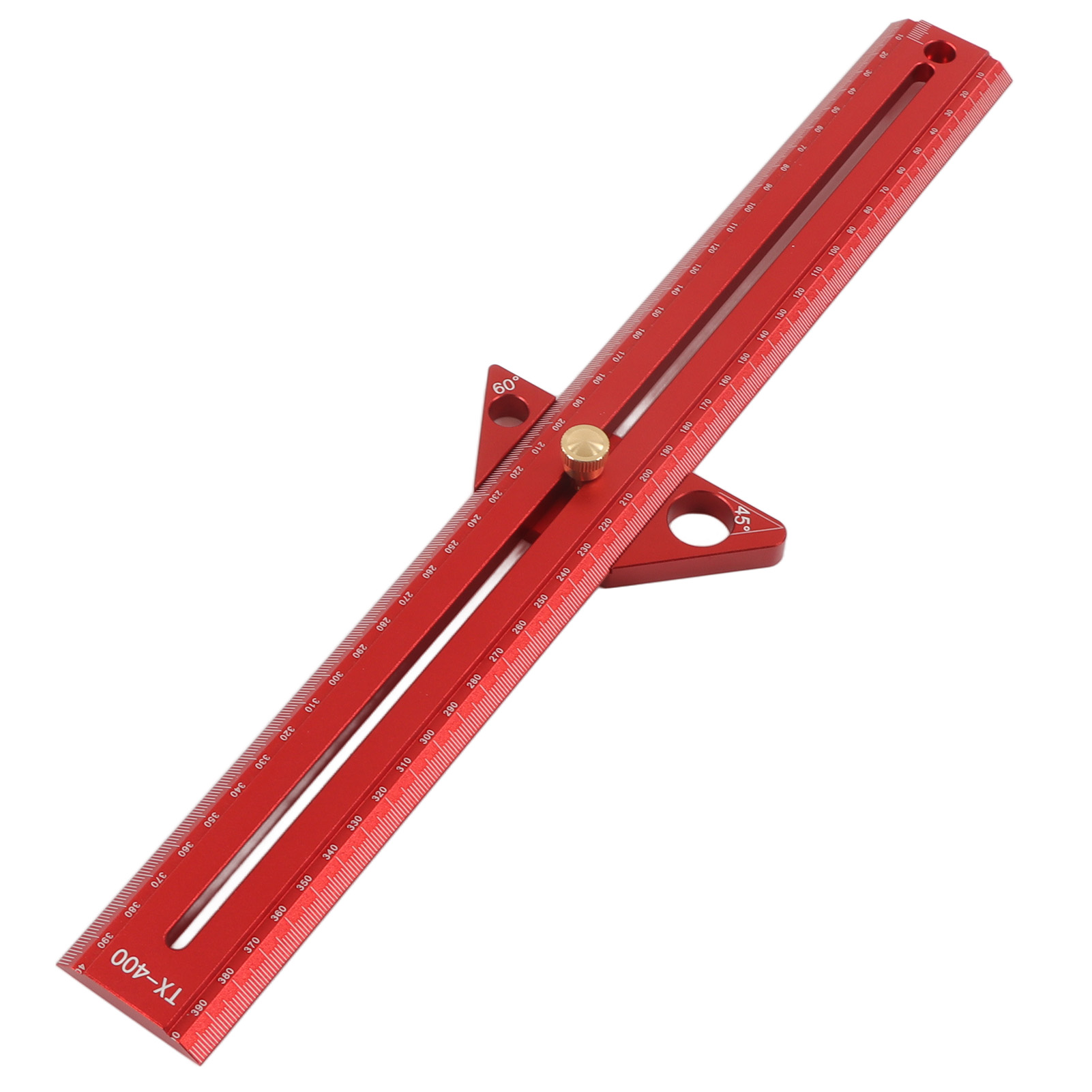 Multifunktionales Aluminium-messlineal Für Holz, T-schienen, Tragbarer Winkelmesser, 40 Cm/15,7 Zoll