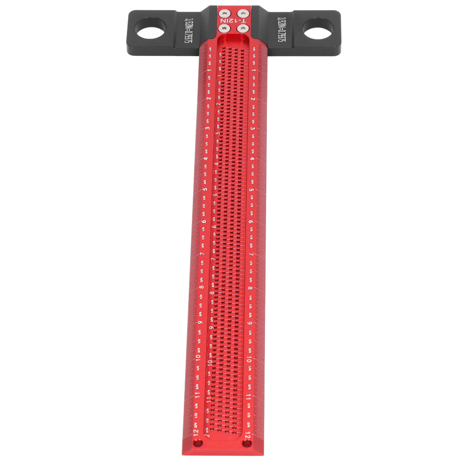 T-förmiges Lineal Aus Aluminiumlegierung Zum Anzeichnen Von Löchern, Verschleißfest, Präzise, Anreißschablone Für Holzbearbeitung, 30 Cm