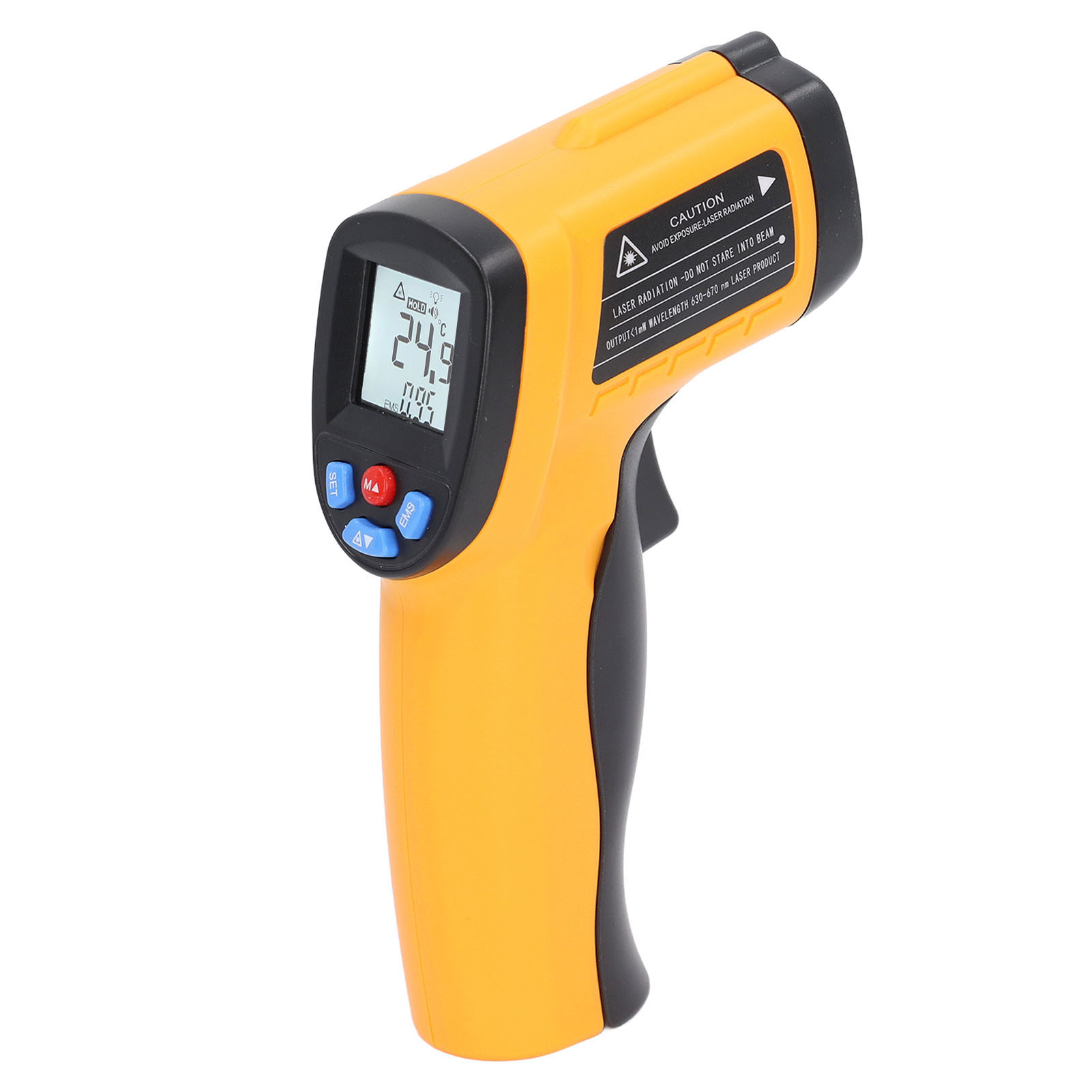 Industrielles Digitales Infrarot-thermometer Mit Lcd-bildschirm, Berührungsloses Temperaturmessgerät Für Böden Und Küchen