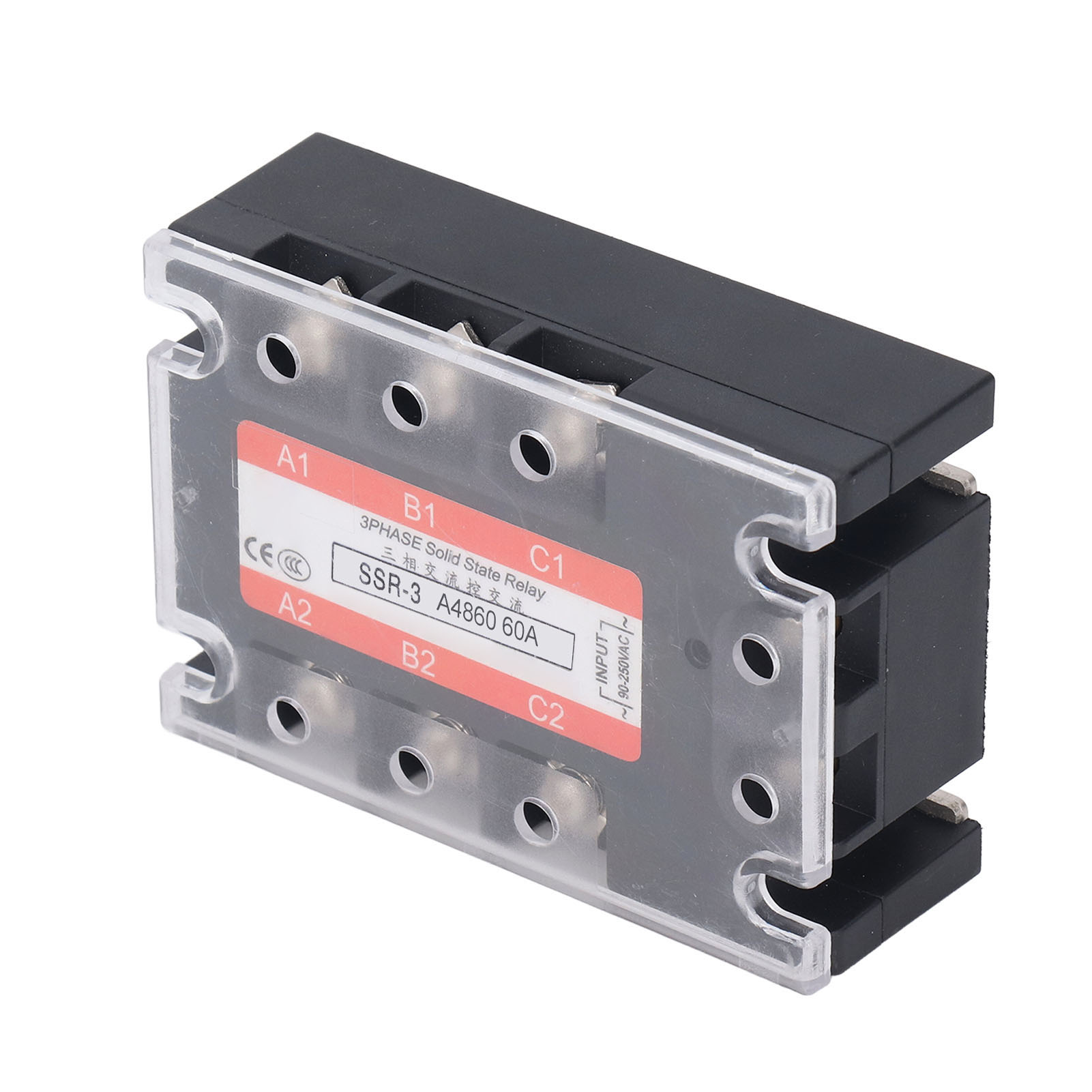 Dreiphasiges Doppel-scr-halbleiterrelais, Wechselstromsteuerung 90–250 V Eingang, 24–480 V Ausgang, Ssr-modul