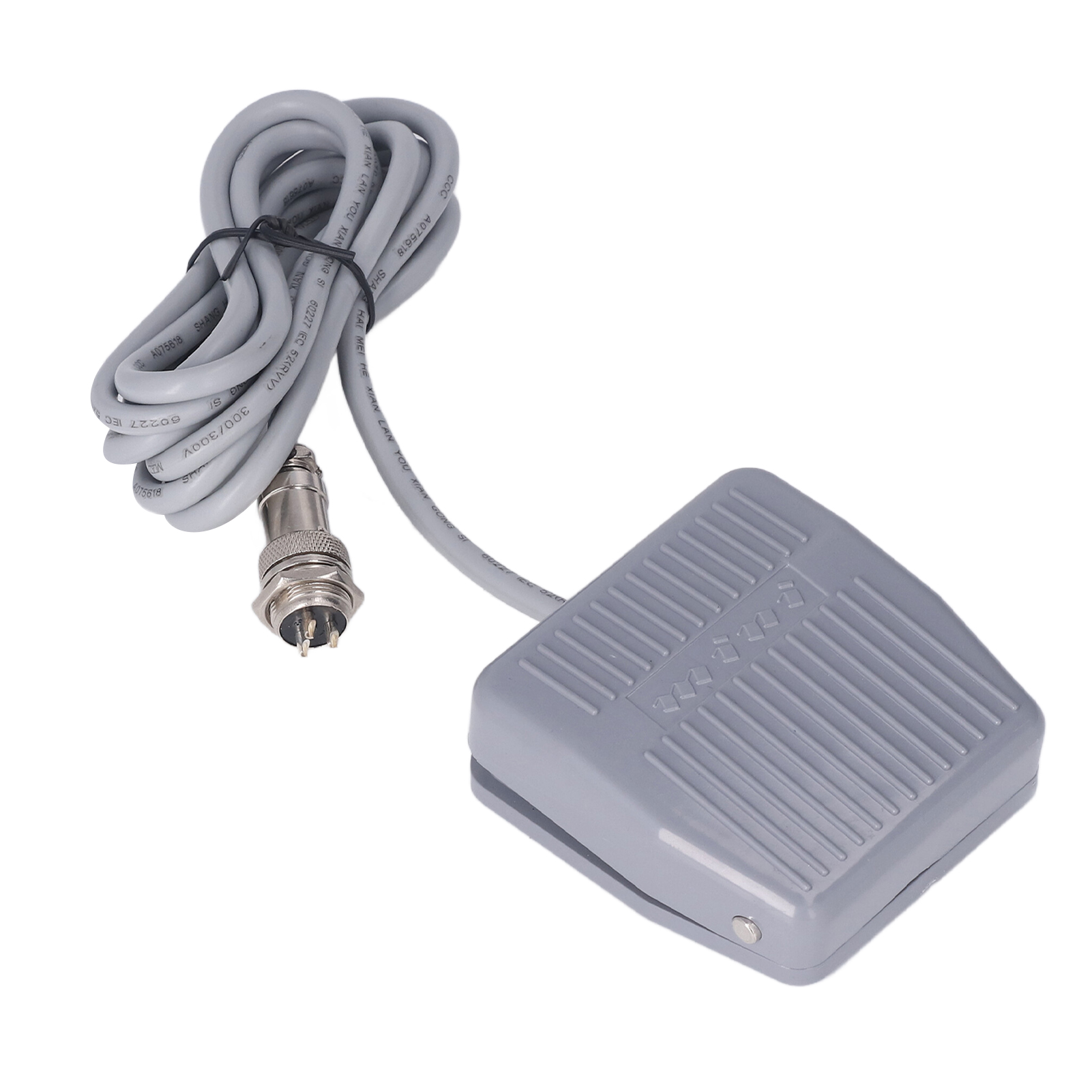Berm-fußpedal Aus Silberfarbener Legierung, Elektrischer Momenttaster Mit 3-poligem Luftfahrtstecker, 0–36 V