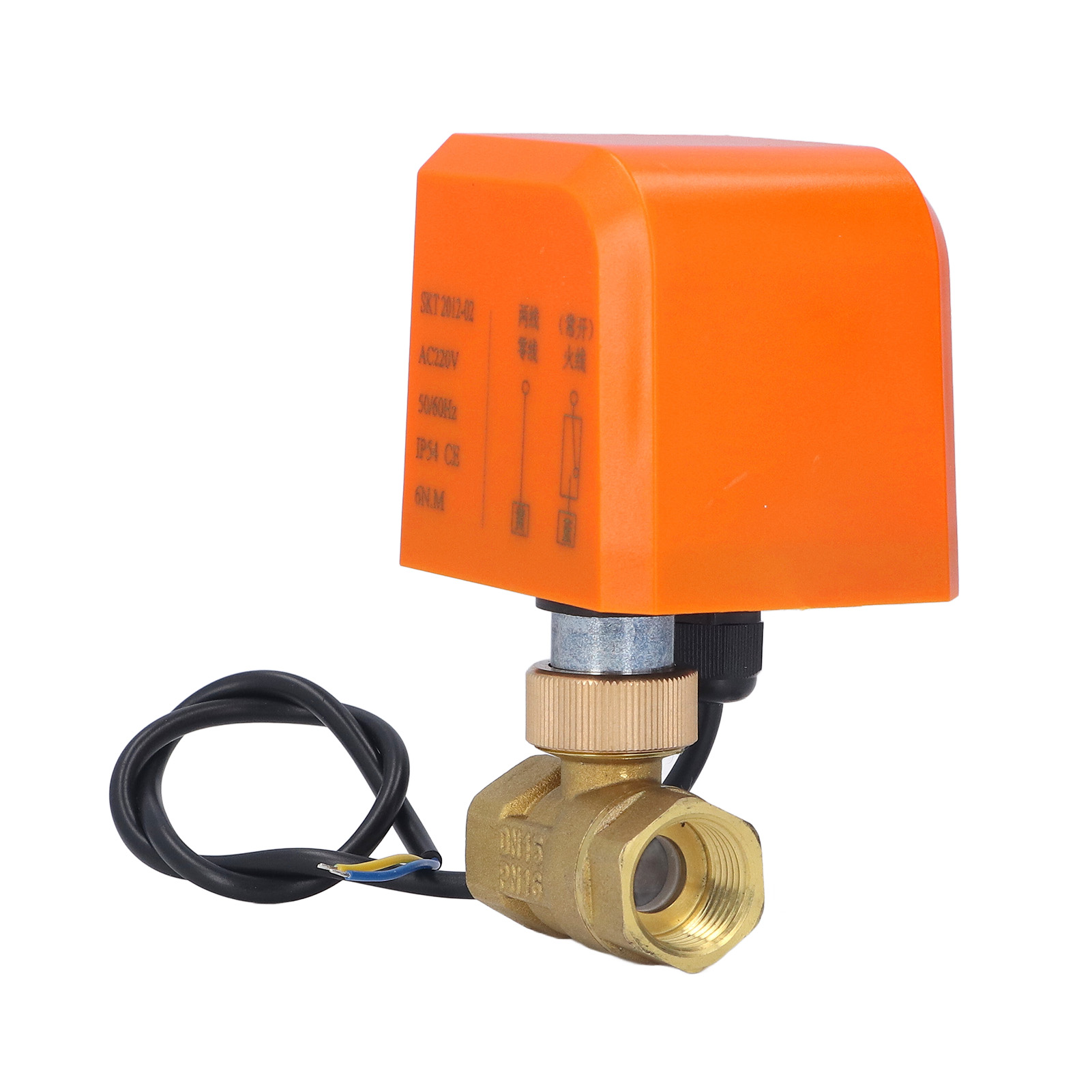 Dn15 2-wege-kugelhahn, Messing, Normalerweise Offen, 1/2-zoll-gewinde, 220 V Wechselstrom, 2-adrig