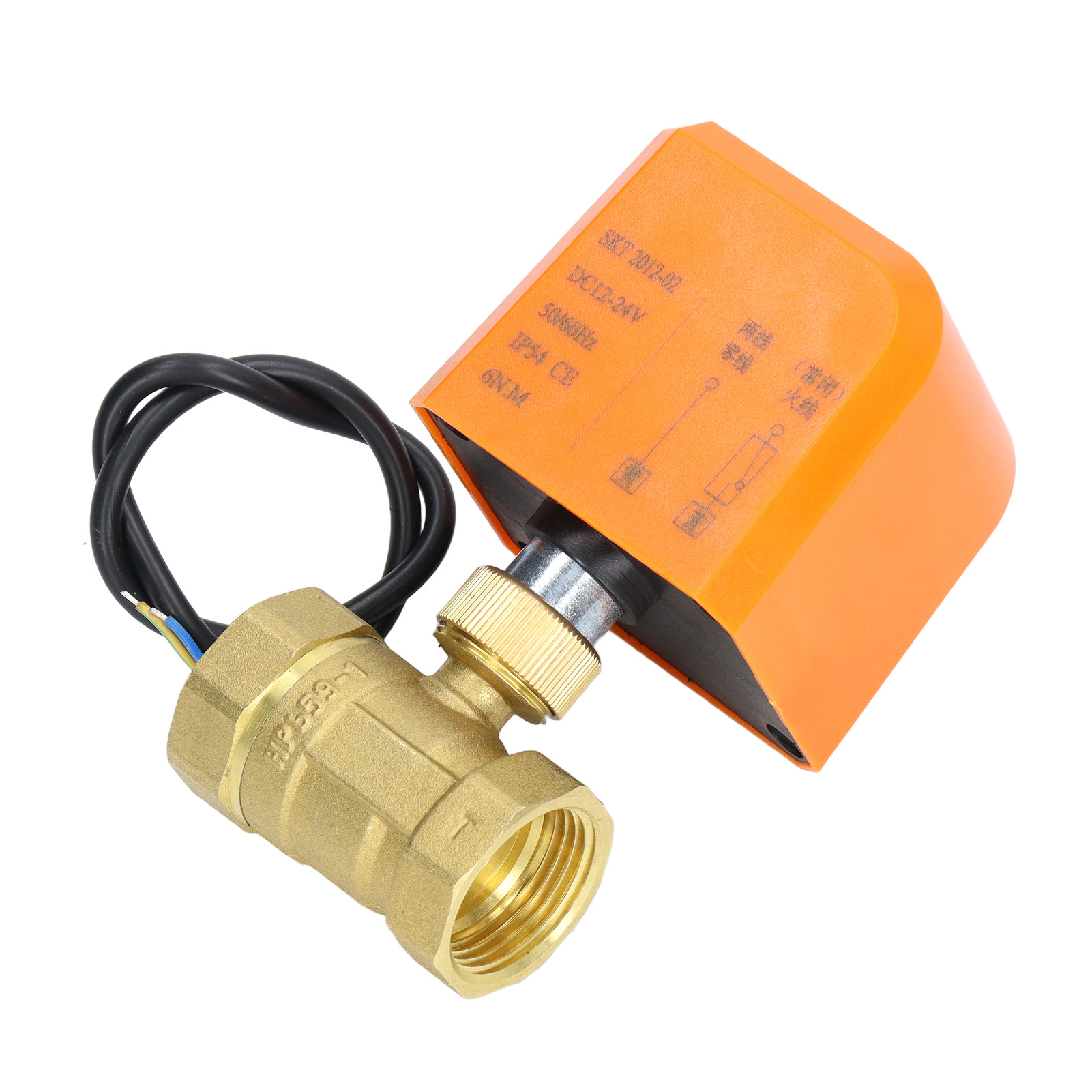 Dn25 2-wege-kugelhahn Mit 2-draht-anschluss, Normalerweise Geschlossen, Messing, Universell, Dc12-24v