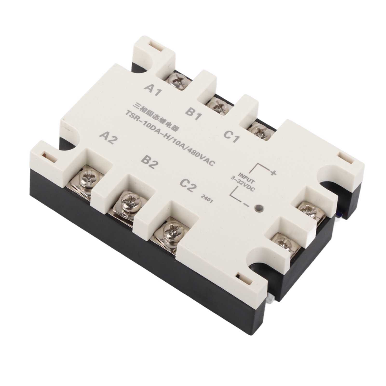 Dreiphasiges 10-a-ssr-halbleiterrelais, 3–32 V Dc Eingang, 24–480 V Ac Last, Tsr-10da H
