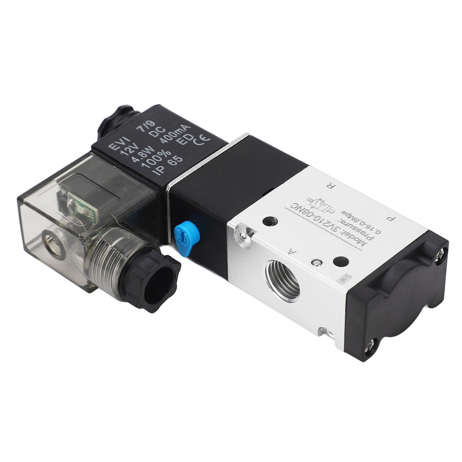 Pneumatisches 1/4-zoll-npt-magnetventil Mit 2 Positionen Und 3 Wegeschaltung, Schutzart Ip65, Druckluft, 12 V Dc