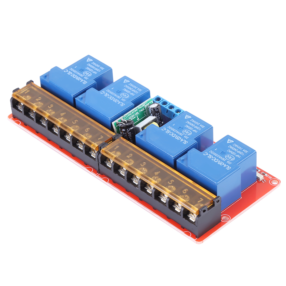 4-kanal-relaismodul 30 A Ac 100–250 V Mit Hoch-/niedrigpegelauslösung