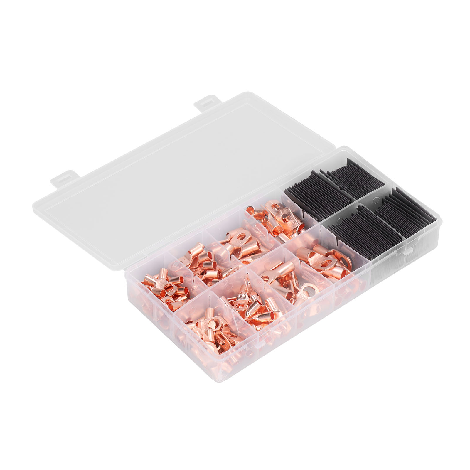 260-teiliges Kupfer-crimp-anschlussklemmen-set, Awg 4-6-8-10-12, Mit Schrumpfschlauch, Für Elektrische Heimwerkerarbeiten Und Steckverbinder
