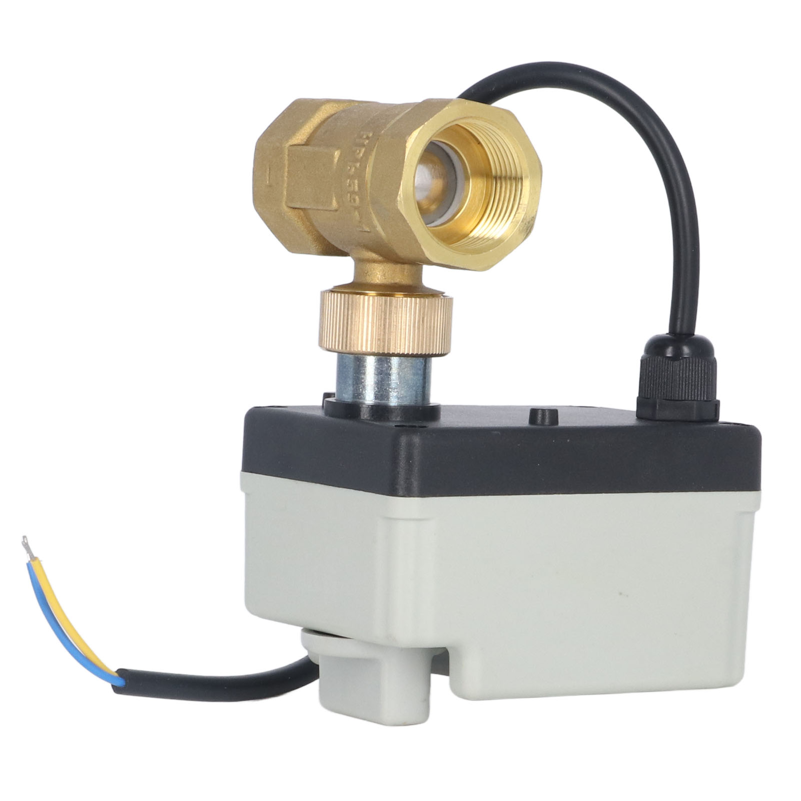 Motorbetriebenes 2-wege-ventil, Normalerweise Geschlossen, Messinggehäuse Ip54, Abs-gehäuse, Stromversorgung Dc 12–24 V, Dn20 3/4 Zoll