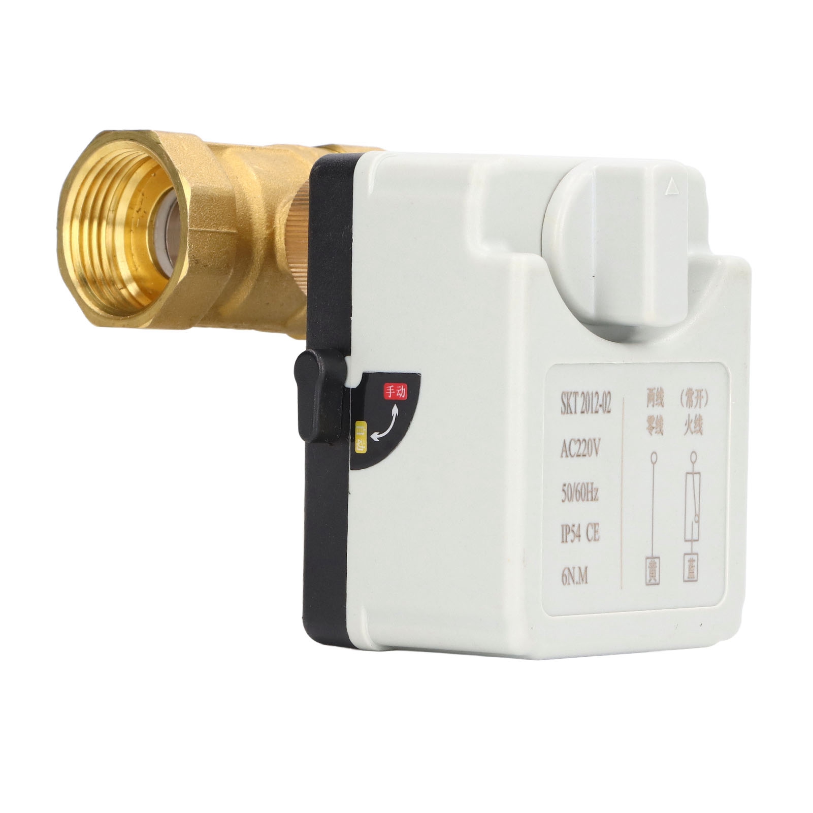Motorisiertes 2-wege-ventil Dn25 Ac220v, Normalerweise Offen, Manuell Und Automatisch Integriert