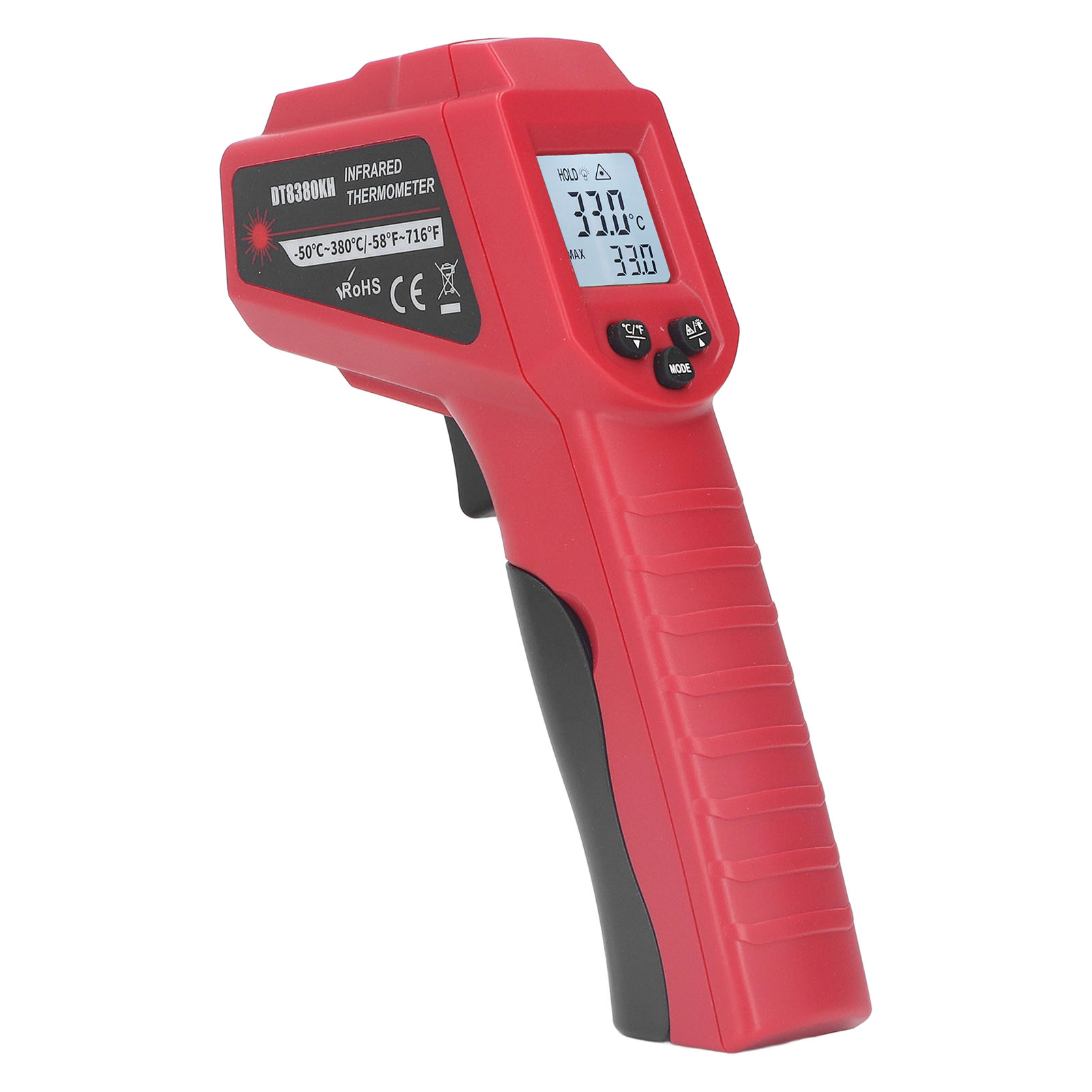Berührungsloses Infrarot-thermometer Mit Hintergrundbeleuchtetem Lcd-bildschirm Und Kontrollleuchte Für Motoren Und Kühlschränke