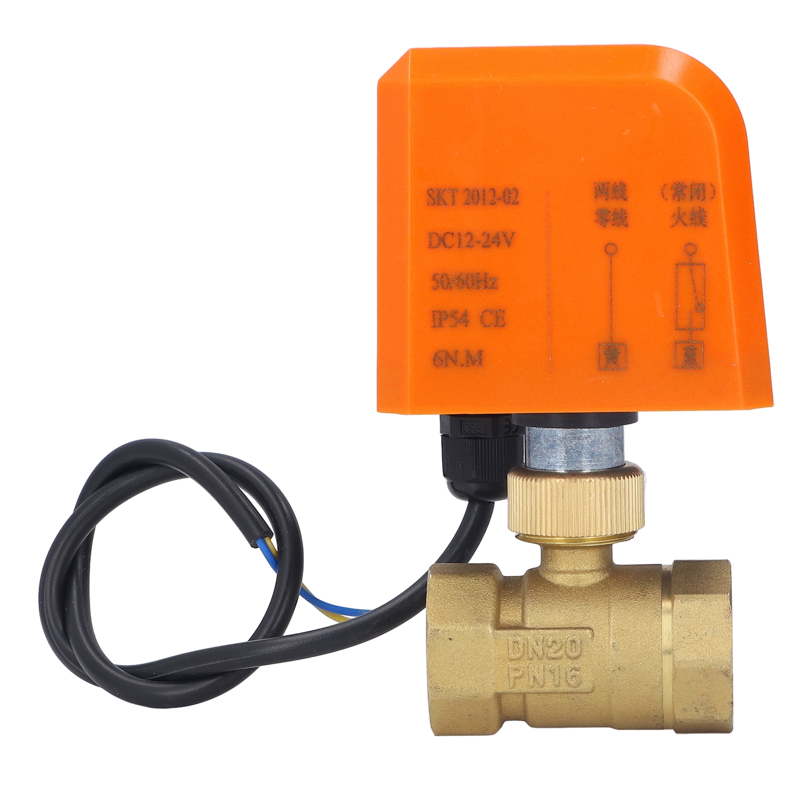 Dn20 3/4 Zoll 2-wege-elektrokugelhahn, Normalerweise Geschlossen, 2-adrig, Universell, Dc12-24v