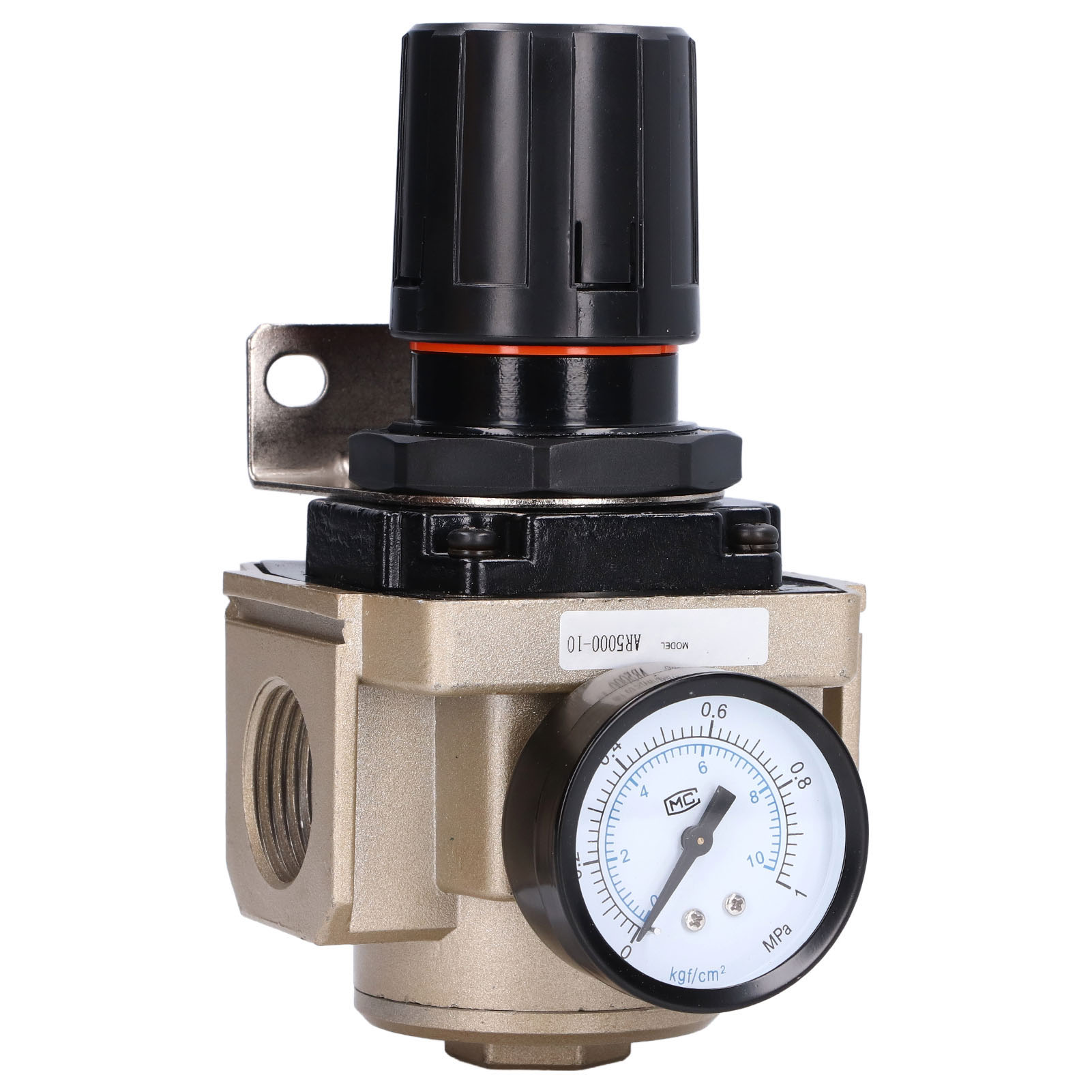 Pneumatischer Druckregler Mit Filter, Halterung Und Manometer Ar5000-10, 1/2 Zoll