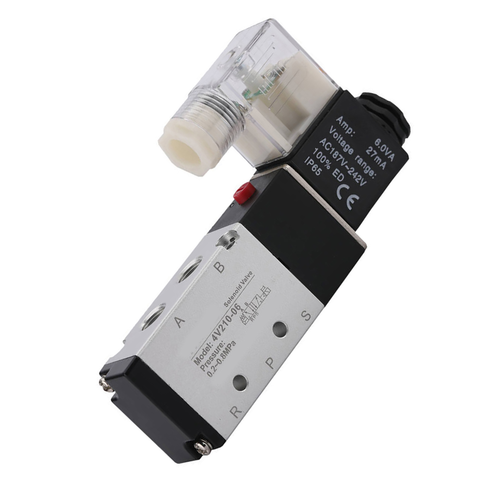 5/2-wege-magnetventil Aus Verschleißfester Aluminiumlegierung, Ersatzteil 4v210-06 Dc24v
