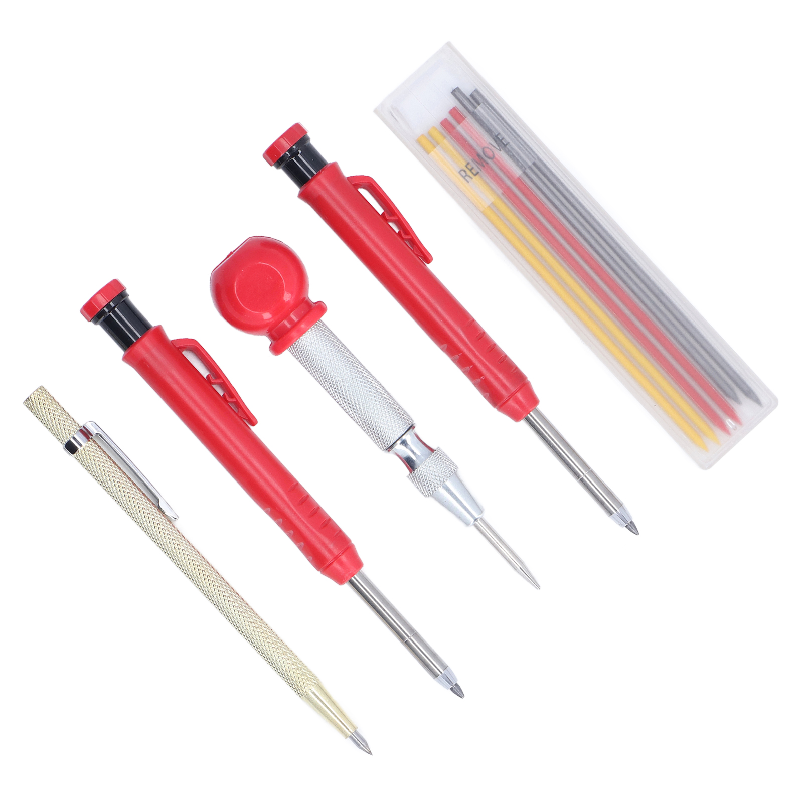 Set Mit 10 Zimmermannsbleistiften, Inklusive Druckbleistift Und 3 Minen, Zimmermanns-markierungsset