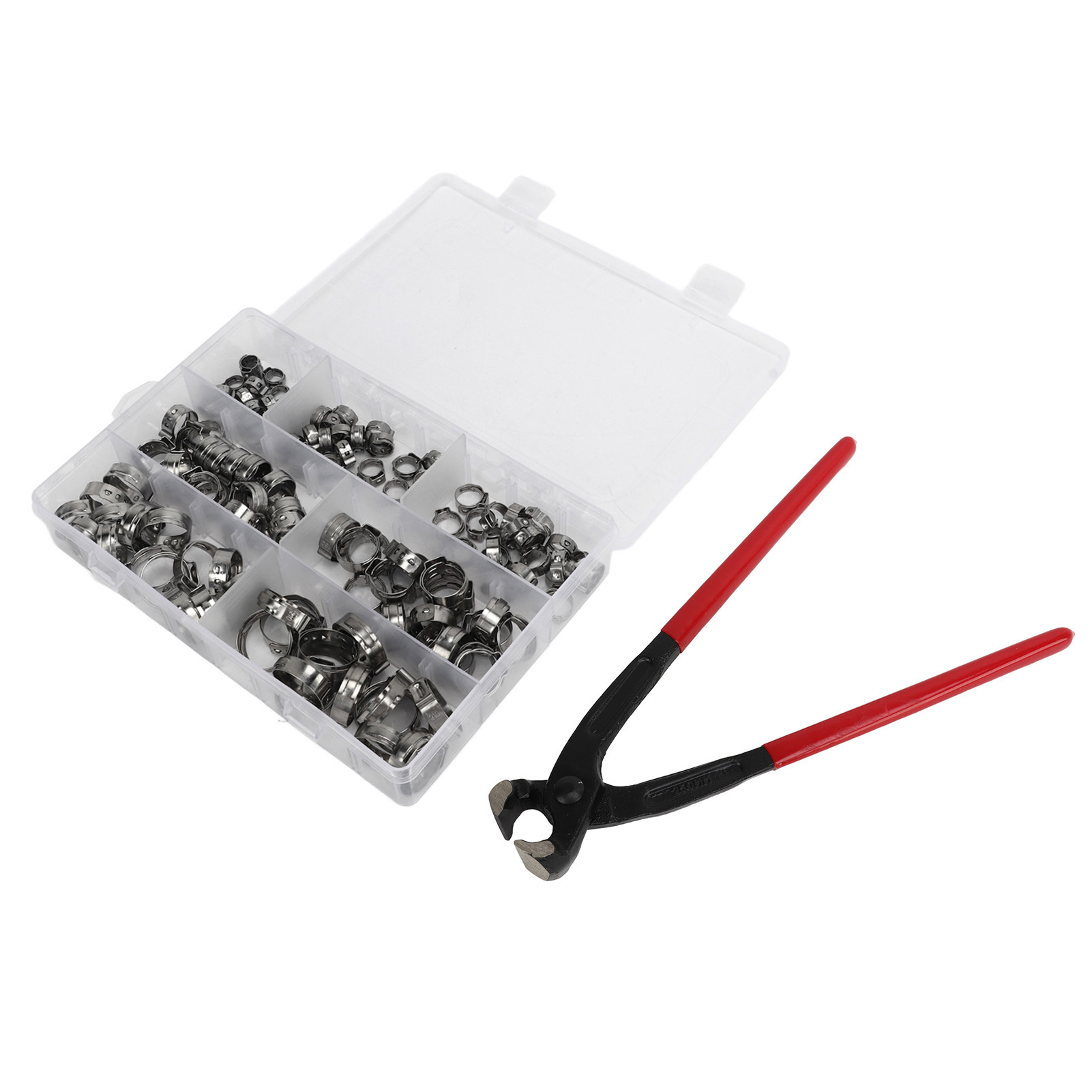 130-teiliges Edelstahl-schlauchschellen-set, Ø6-21mm, Sortiment An Flanschen Für Kfz-verrohrungen