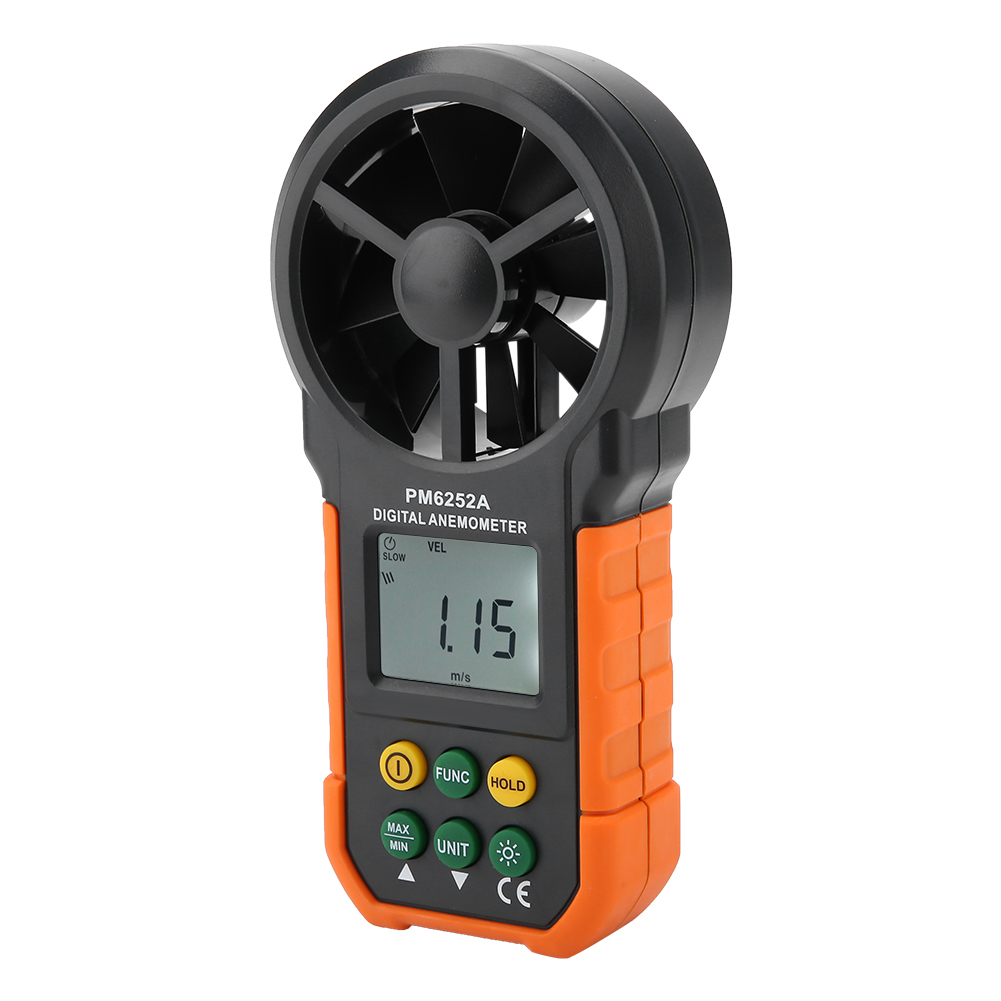 Peakmeter Pm6252a Digitales Anemometer, Misst Windgeschwindigkeit Und Luftstrom, Tragbares Messgerät