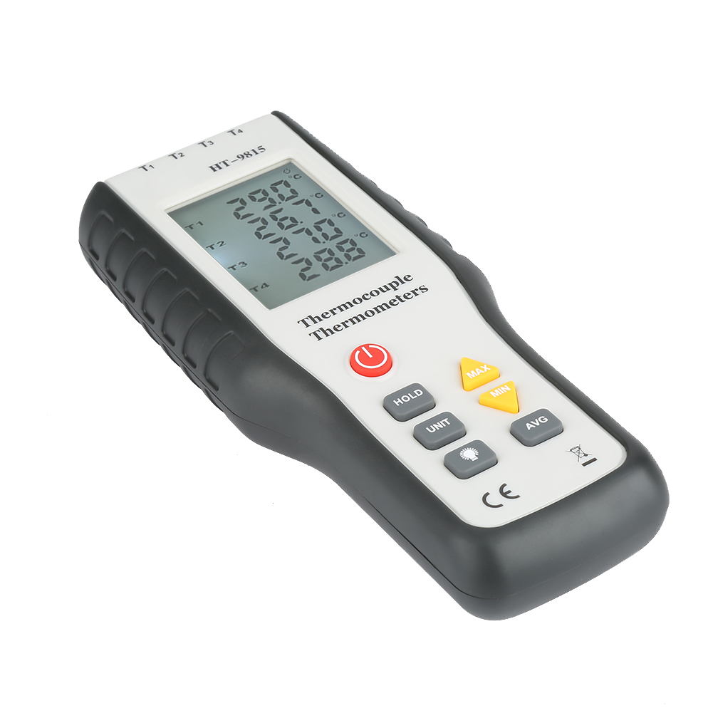 Ht-9815 4-kanal-digitalthermometer, Typ K, Professioneller Thermoelementsensor, Präzise Temperaturmessung