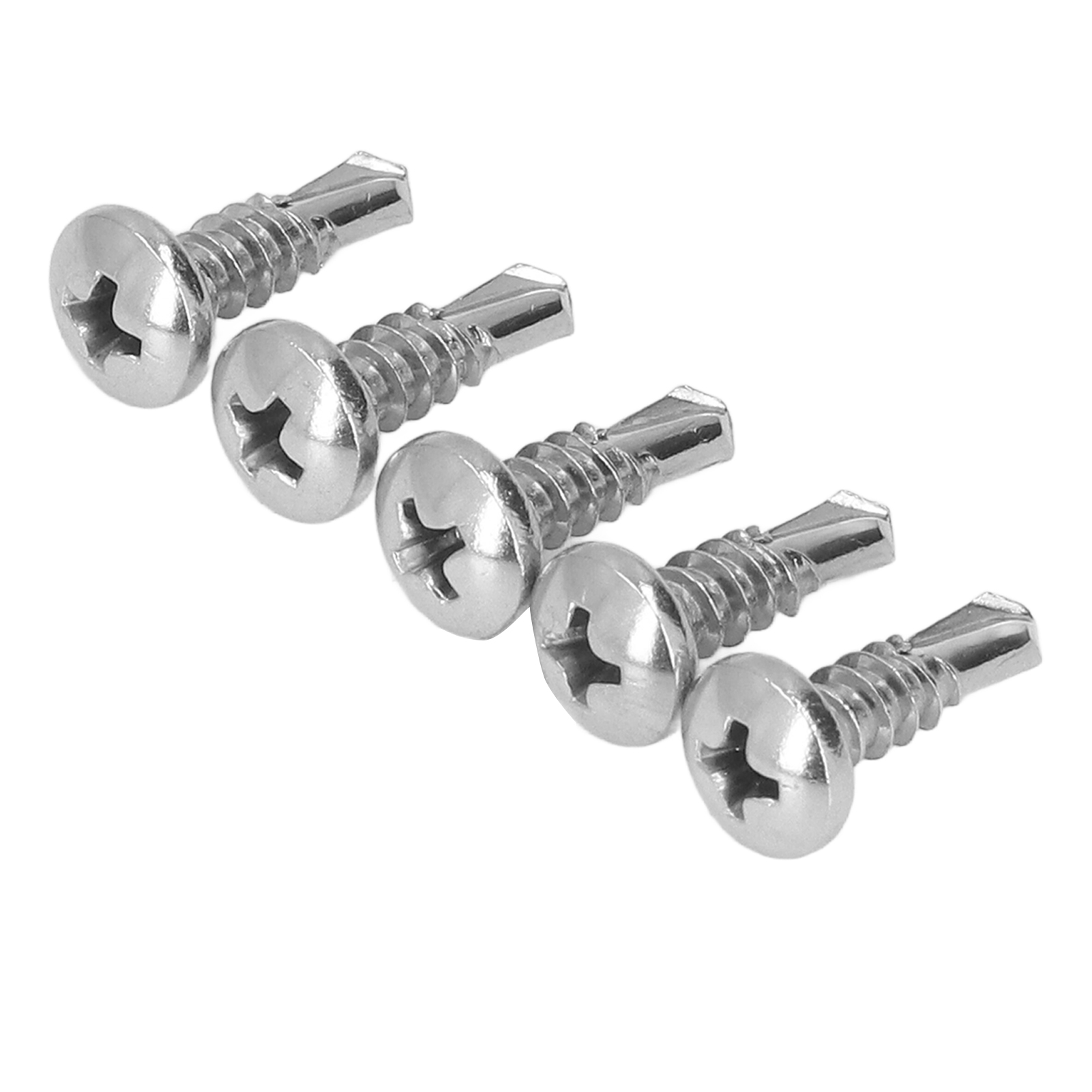 Selbstbohrende Holzschrauben Mit Rundkopf, 200 Stück, Edelstahl 304, 4,8 X 16 Mm, Für Heimwerker- Und Bastelarbeiten
